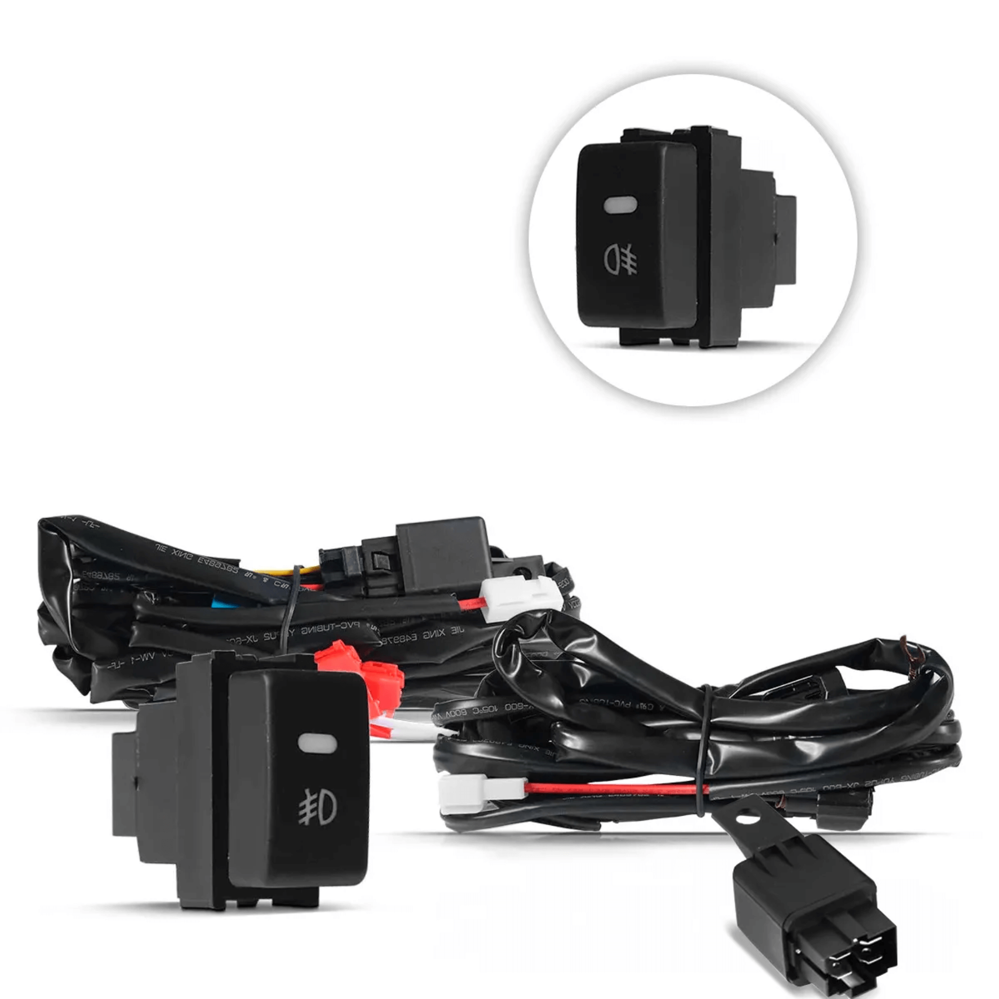 Kit Farol de Milha Nissan Versa 2015 a 2019 Moldura Cromo Botao Modelo Original Suits - STS316NS