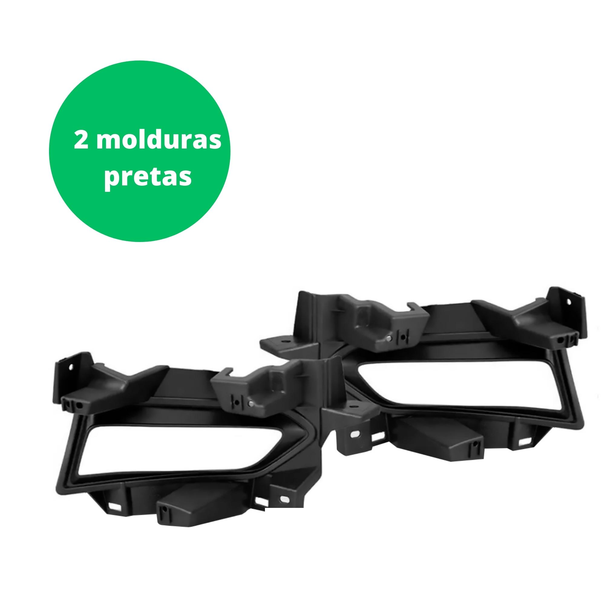 Kit Farol de Milha Versa 2021 Moldura Preta Botão Modelo Original 2 Farois LD e LE Suits - STS304NS