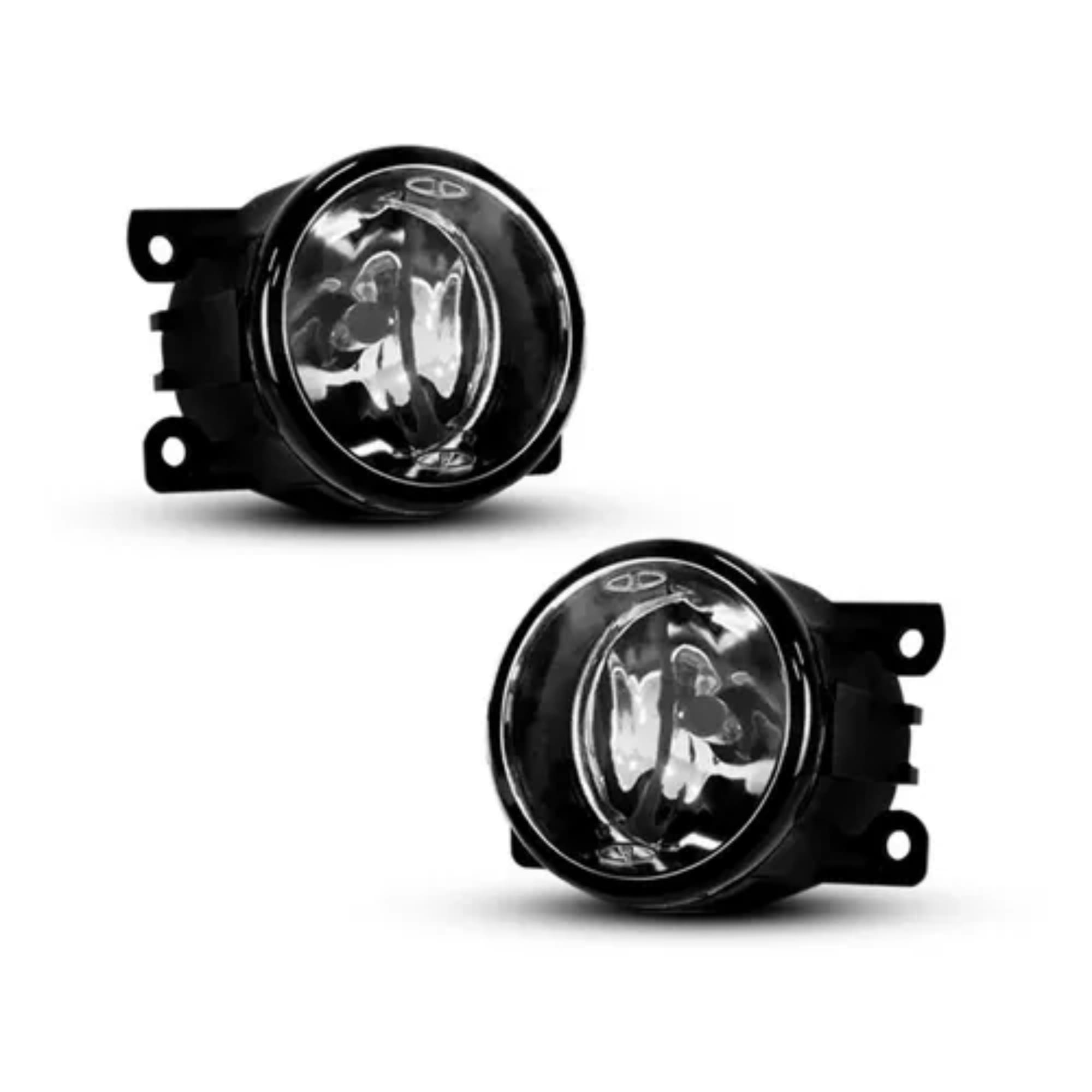 Kit Farol de Milha Sandero 11/14 Moldura Cromo Botão Modelo Original  Suits - STS902RN