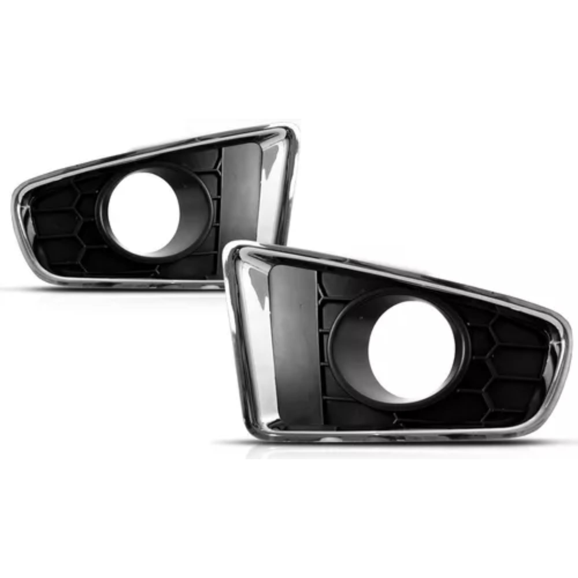 Kit Farol de Milha Sandero 11/14 Moldura Cromo Botão Modelo Original  Suits - STS902RN