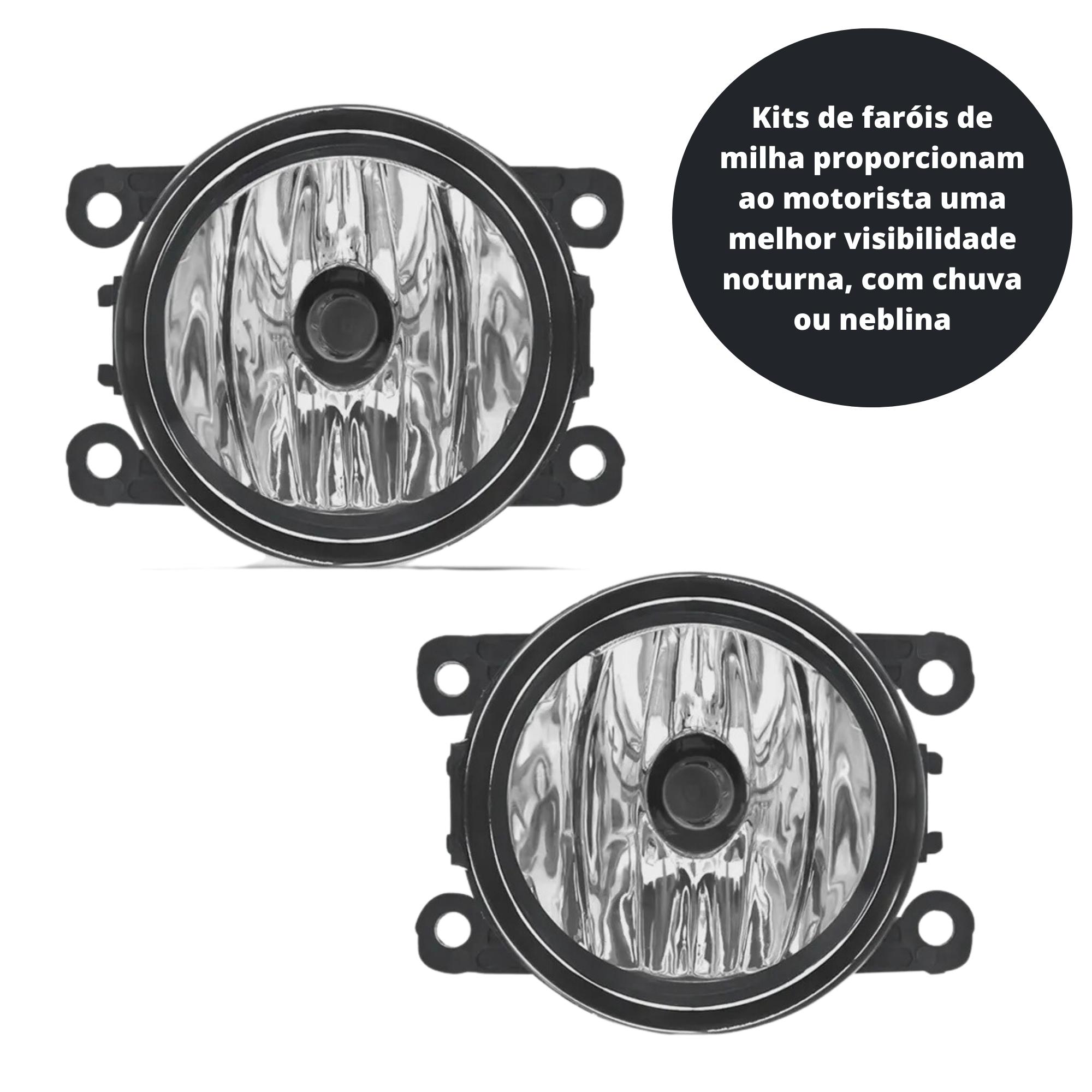 Kit Farol de Milha Sandero 2012/2014 Molduras Cromadas Chicote Elétrico Alternativo Suits - STS903RN