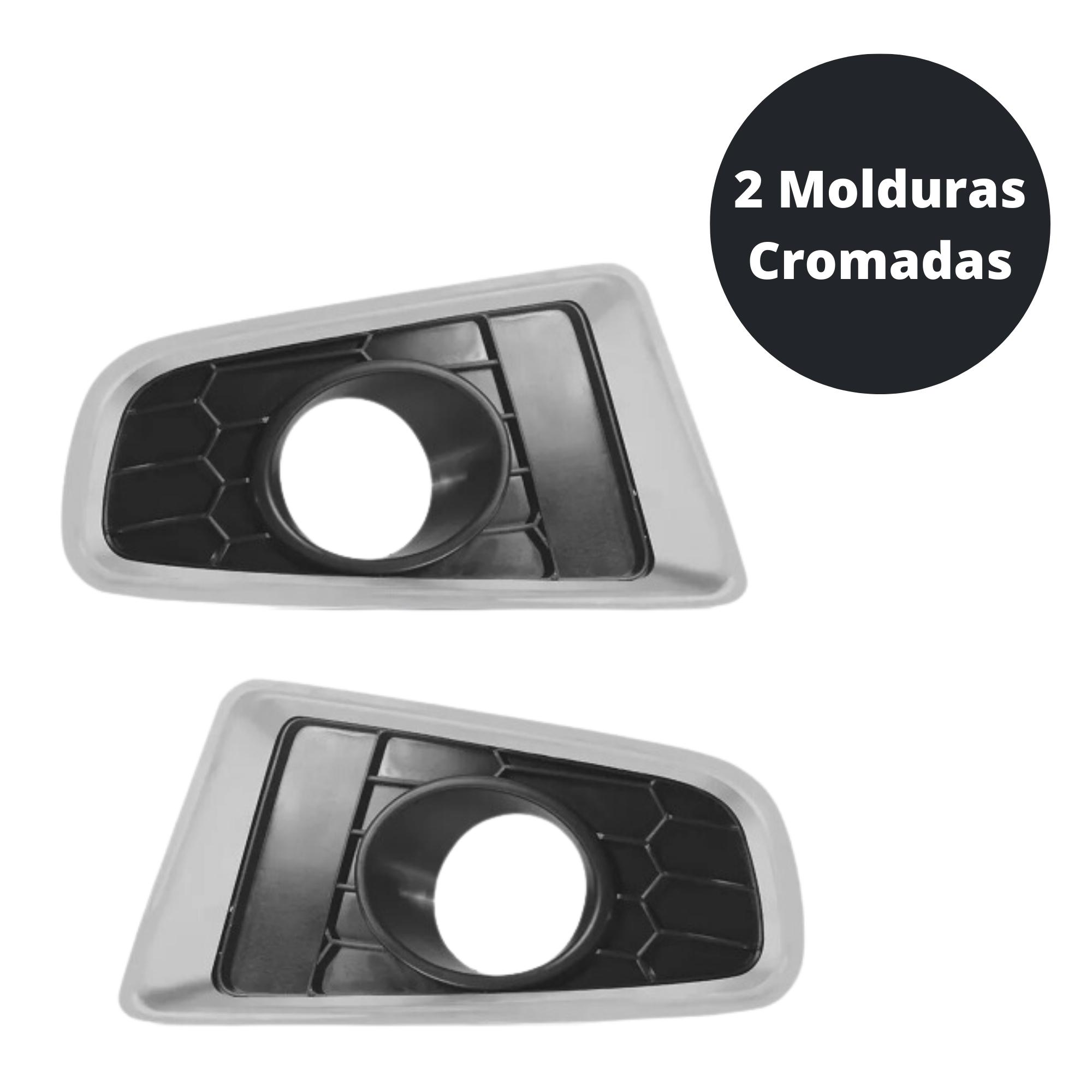 Kit Farol de Milha Sandero 2012/2014 Molduras Cromadas Chicote Elétrico Alternativo Suits - STS903RN