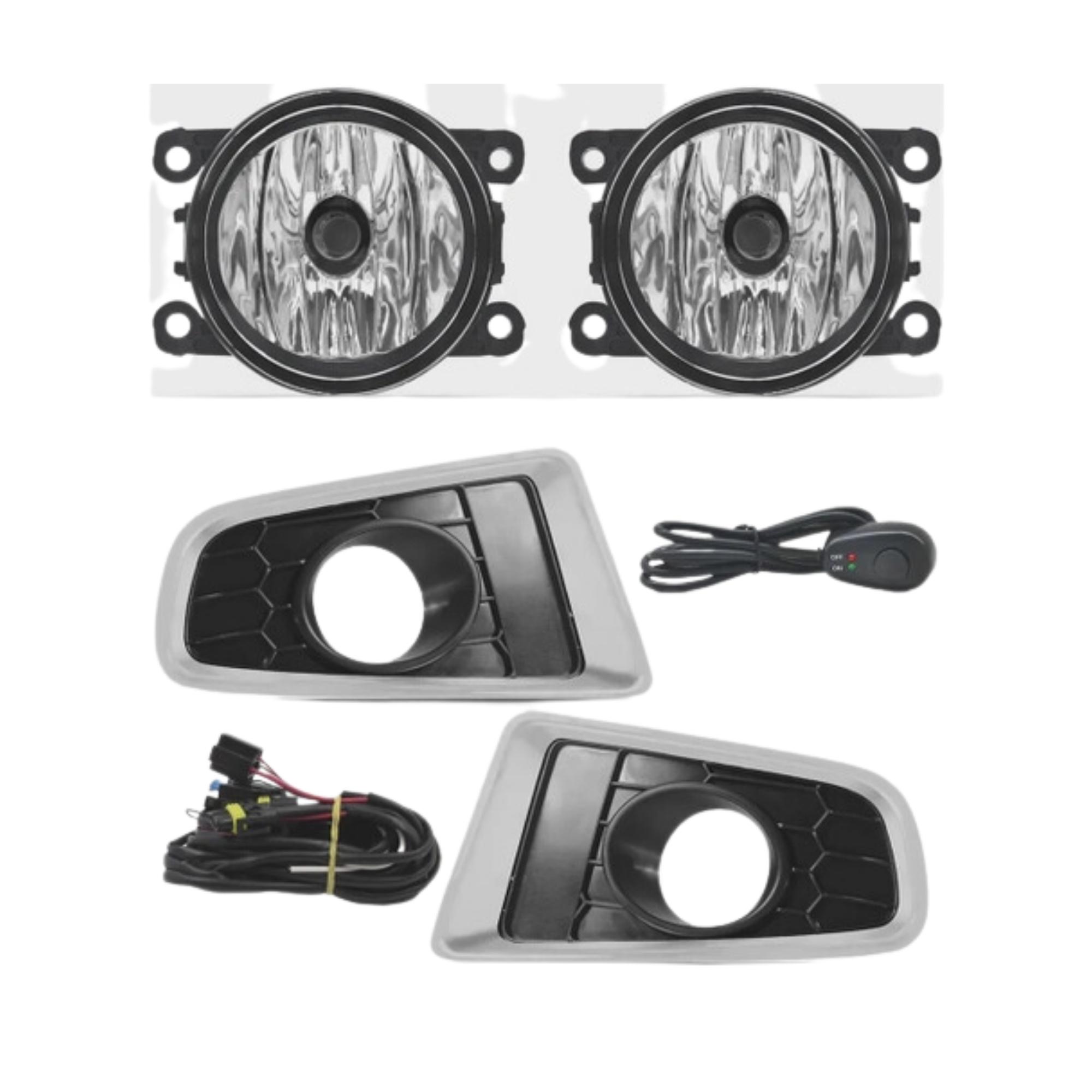 Kit Farol de Milha Sandero 2012/2014 Molduras Cromadas Chicote Elétrico Alternativo Suits - STS903RN