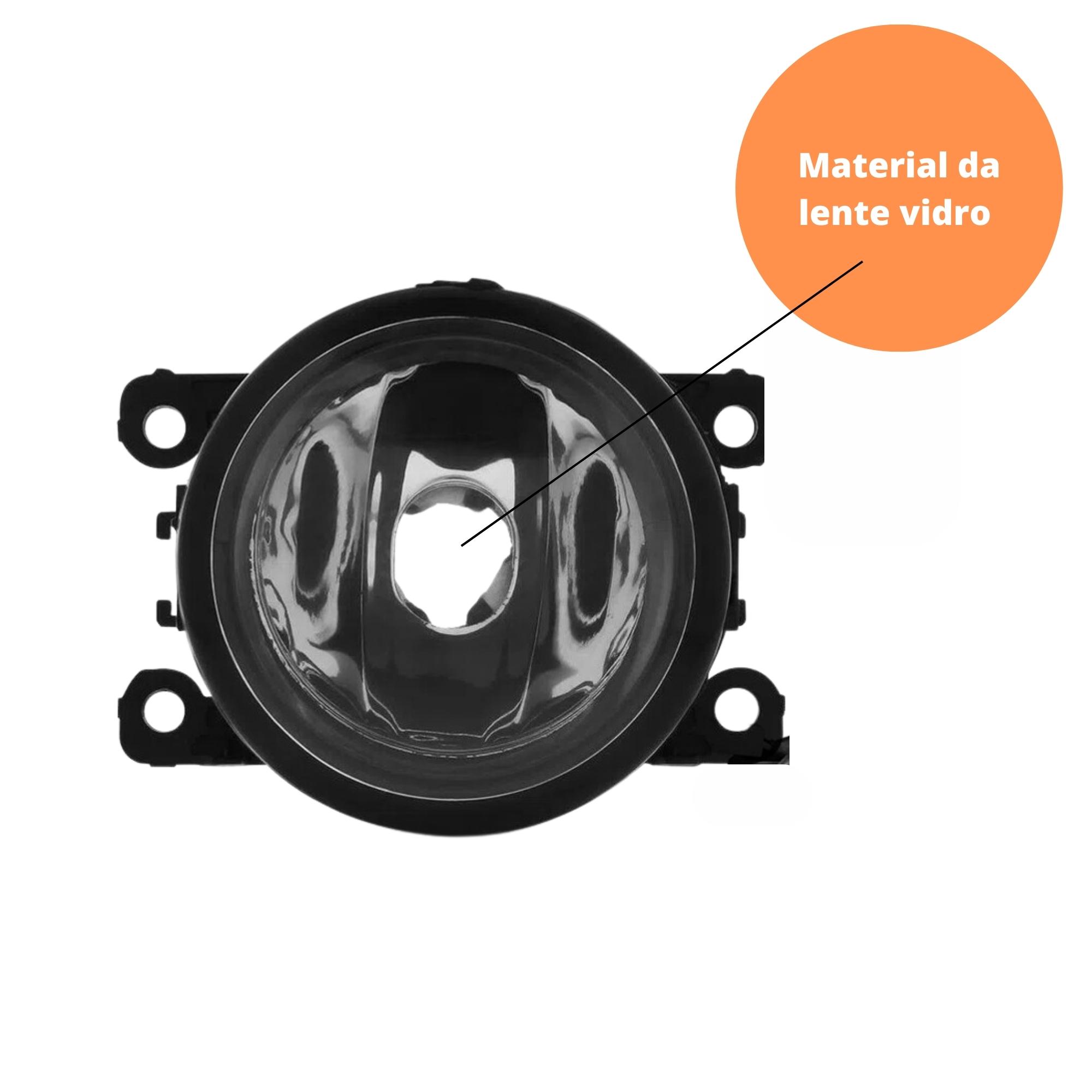 Kit Farol De Milha Sandero 2015/2017 Lente de Vidro Cromo e Botão Alternativo Suits-STS908RN-V