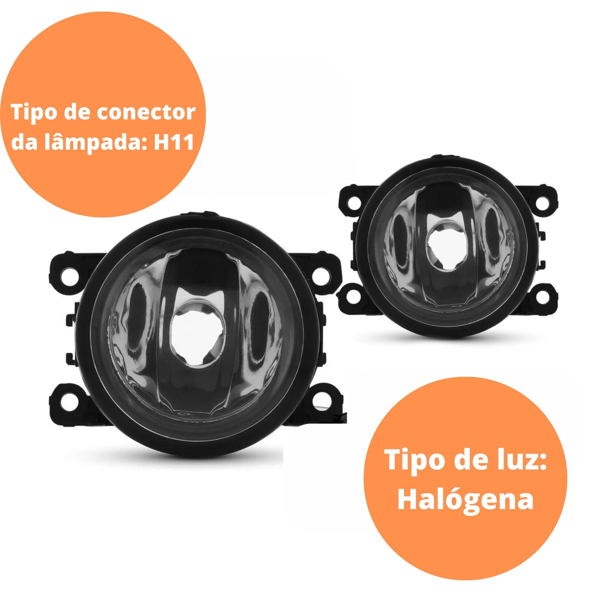 Kit Farol De Milha Sandero 2015/2017 Lente de Vidro Cromo e Botão Alternativo Suits-STS908RN-V