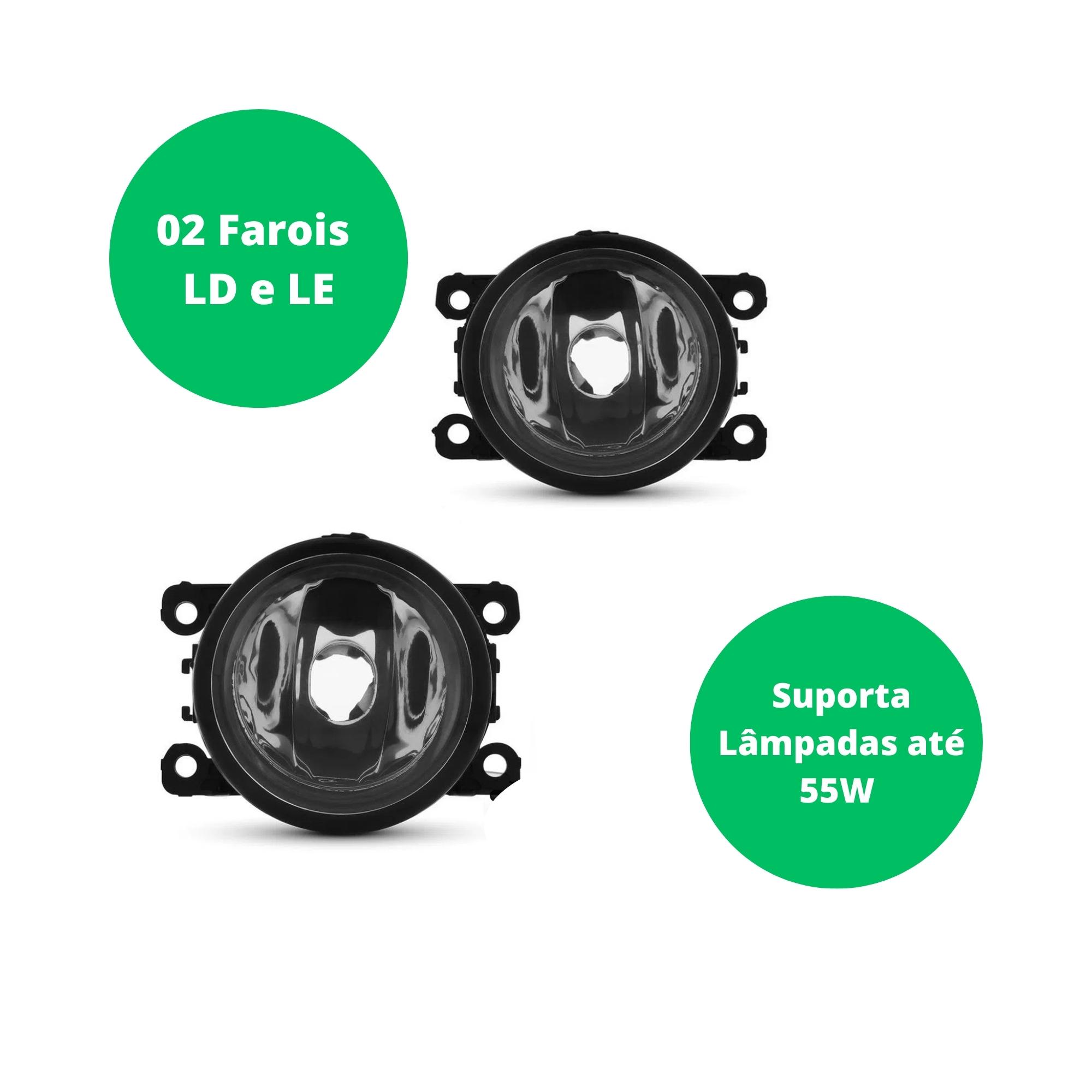 Kit Farol de Milha Sandero 2015 a 2017 Moldura Botão Alternativo Suits - STS908RN