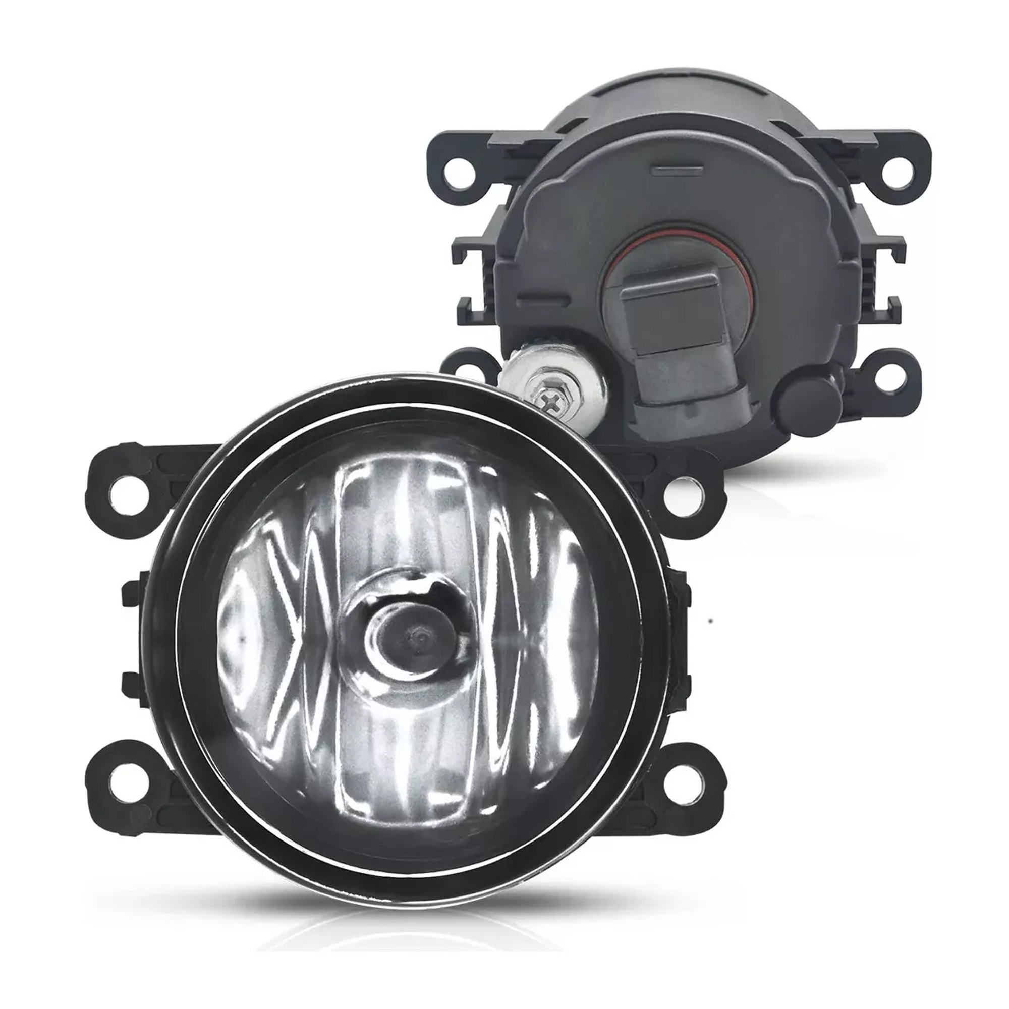 Kit Farol de Milha Logan Sandero 2019 a 2021 Moldura Cromo Botão Touch Original Suits - STS275RN-V