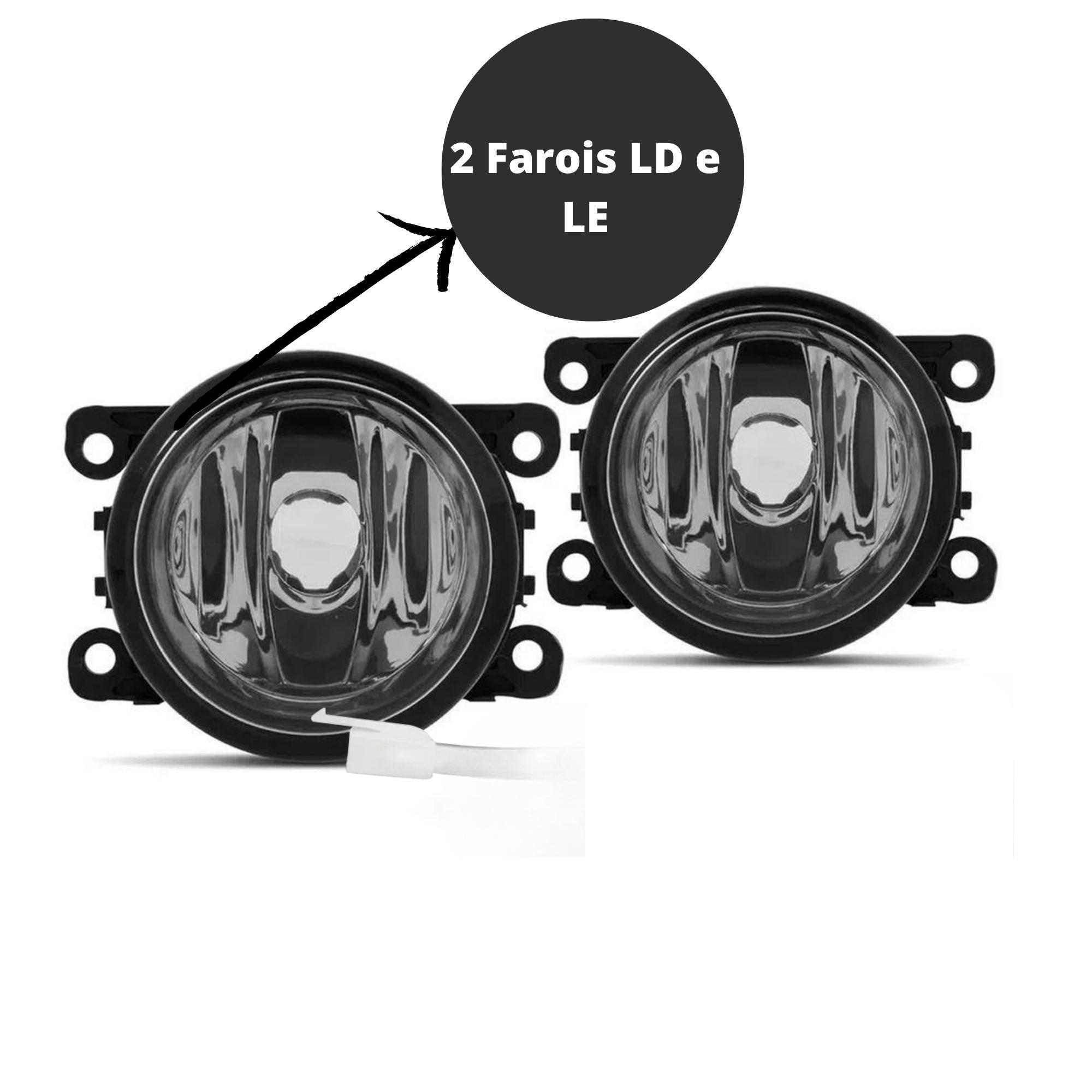 Kit Farol de Milha Kwid 2017 a 2020 Moldura Cromo Botão Alternativo Colante Suits - STS912RN
