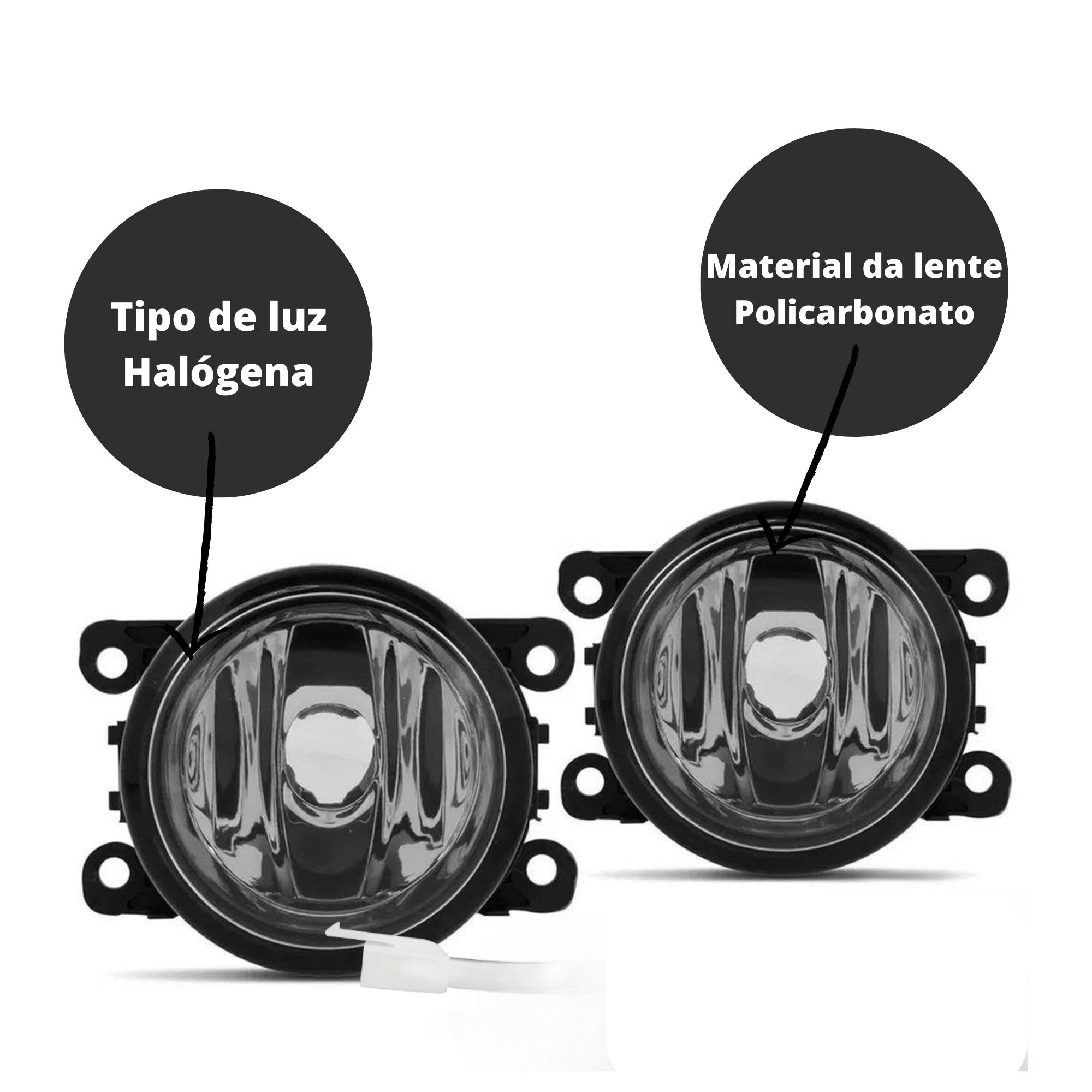 Kit Farol de Milha Kwid 2017 a 2020 Moldura Cromo Botão Alternativo Colante Suits - STS912RN
