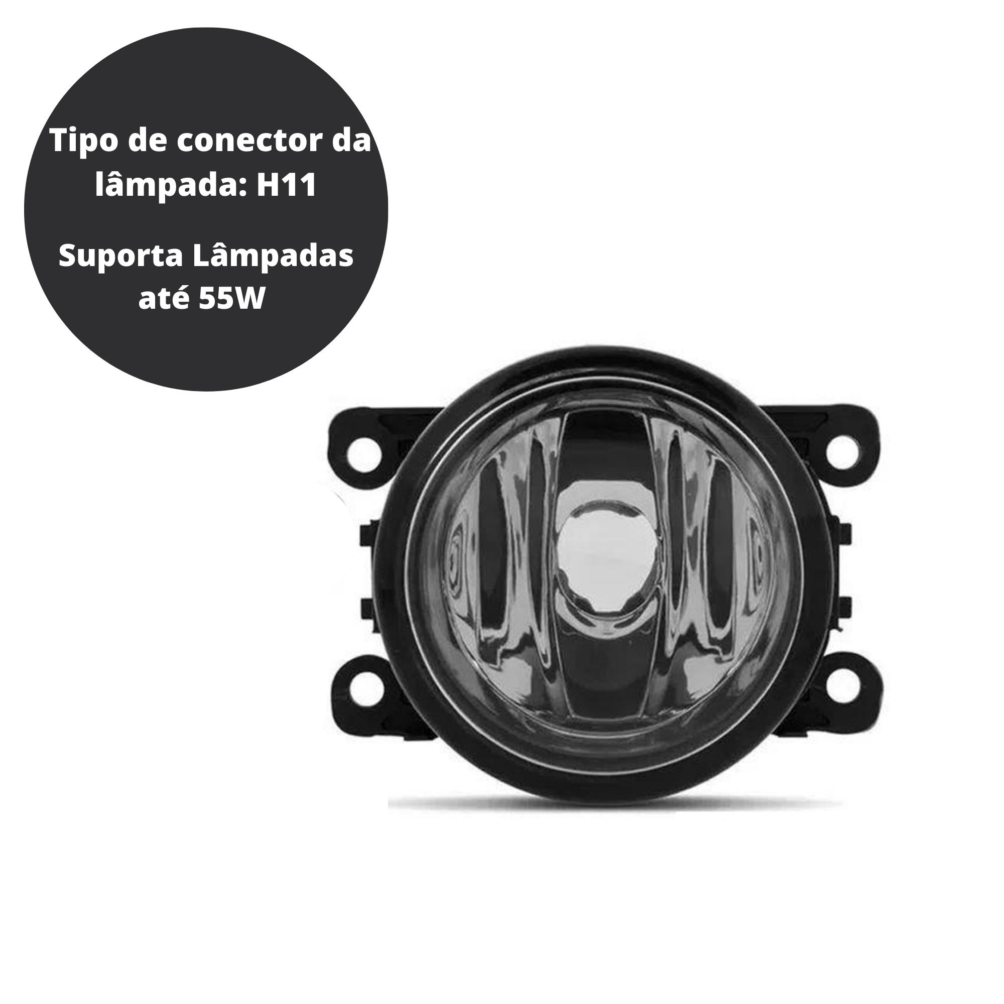 Kit Farol de Milha Kwid 2017 a 2020 Moldura Cromo Botão Alternativo Colante Suits - STS912RN
