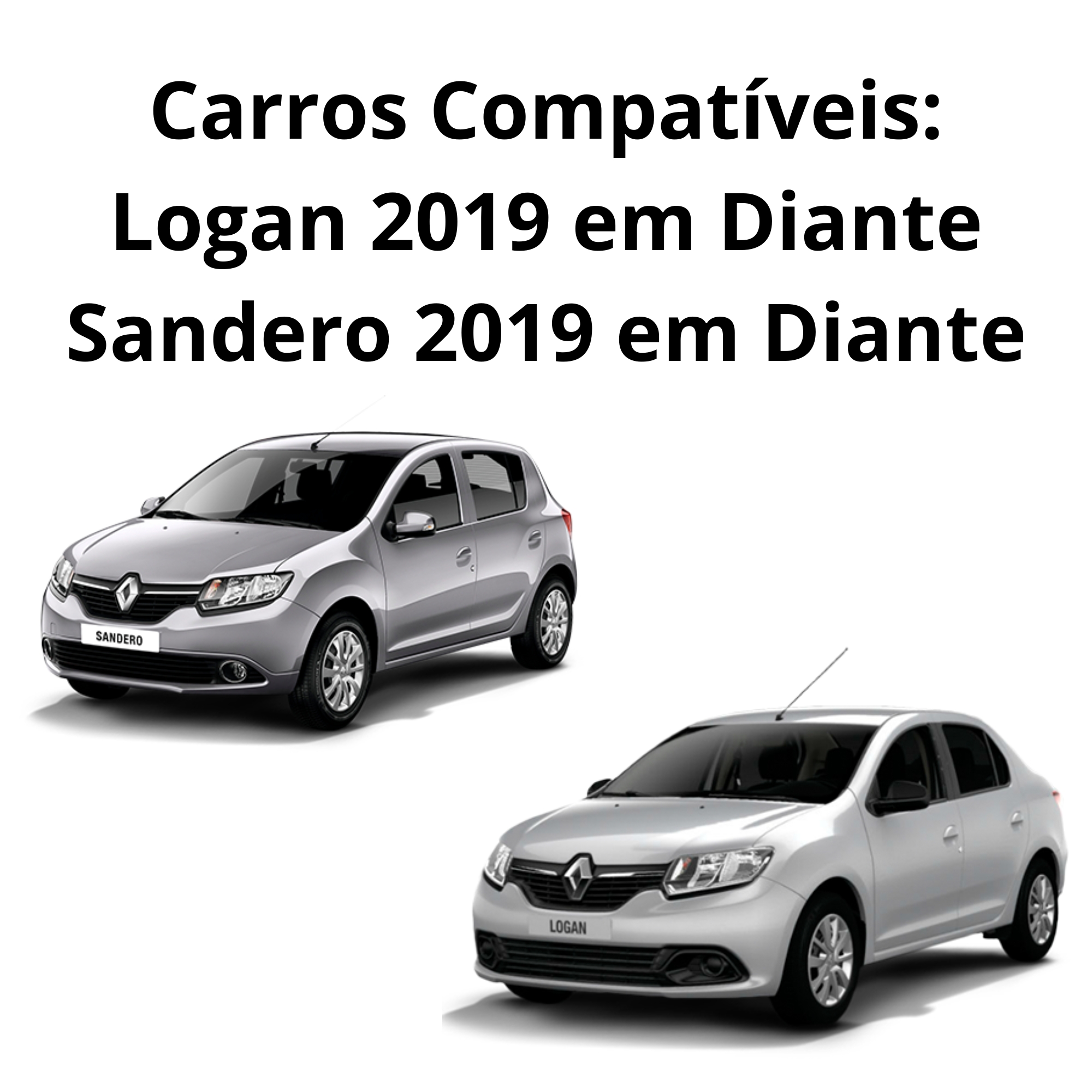 Kit Par de Milha Logan 2019 em Diante Lente Vidro Moldura Botão Touch Suits - STS275RN-V