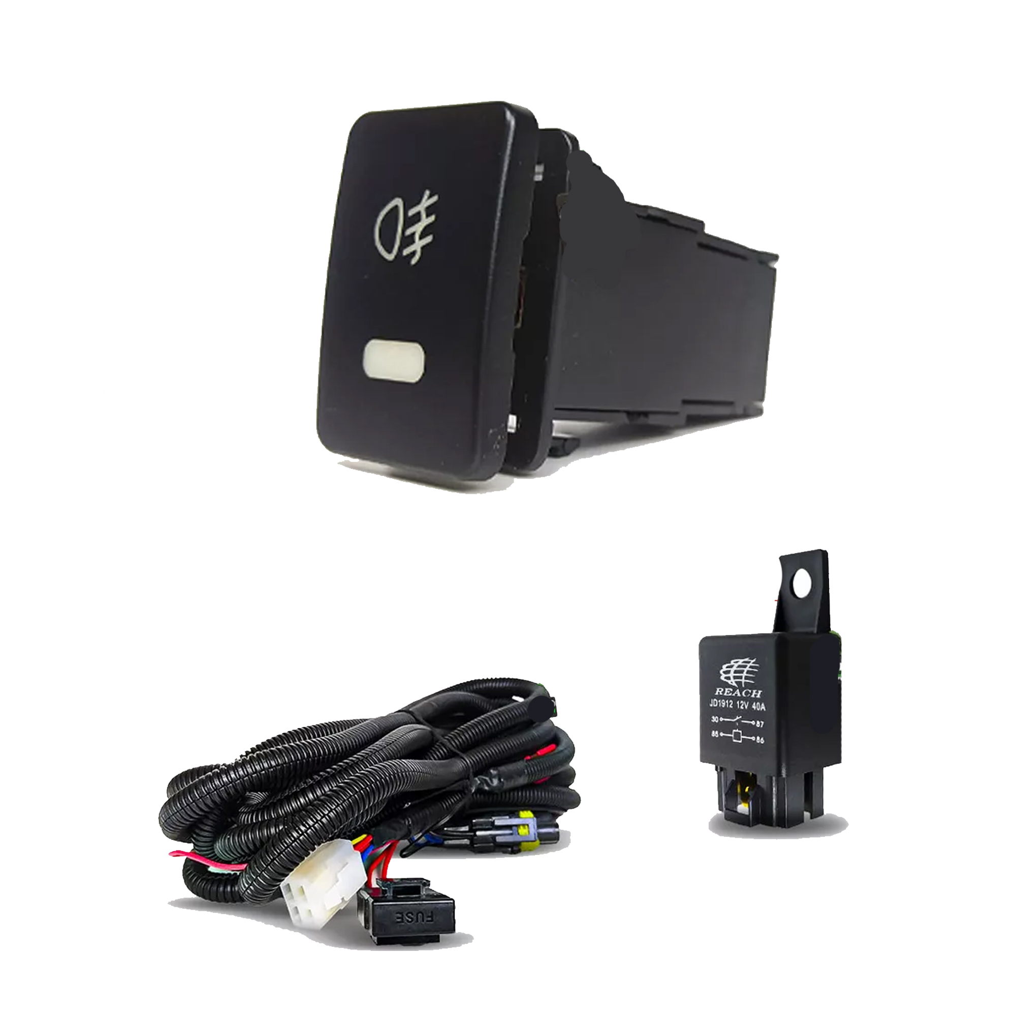 Kit Farol de Milha L200 Triton Sport 2021 a 2022 Botão Original Suits - STS609MS