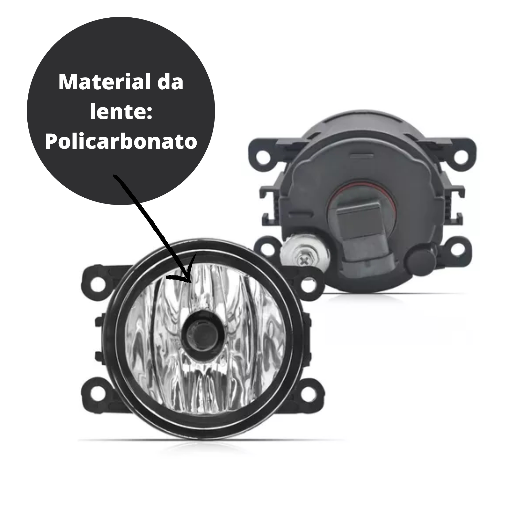 Kit Farol De Milha C4 Pallas 2008 2009 2010 2011 Moldura Preta Botão Alternativo Suits - STS1103CT