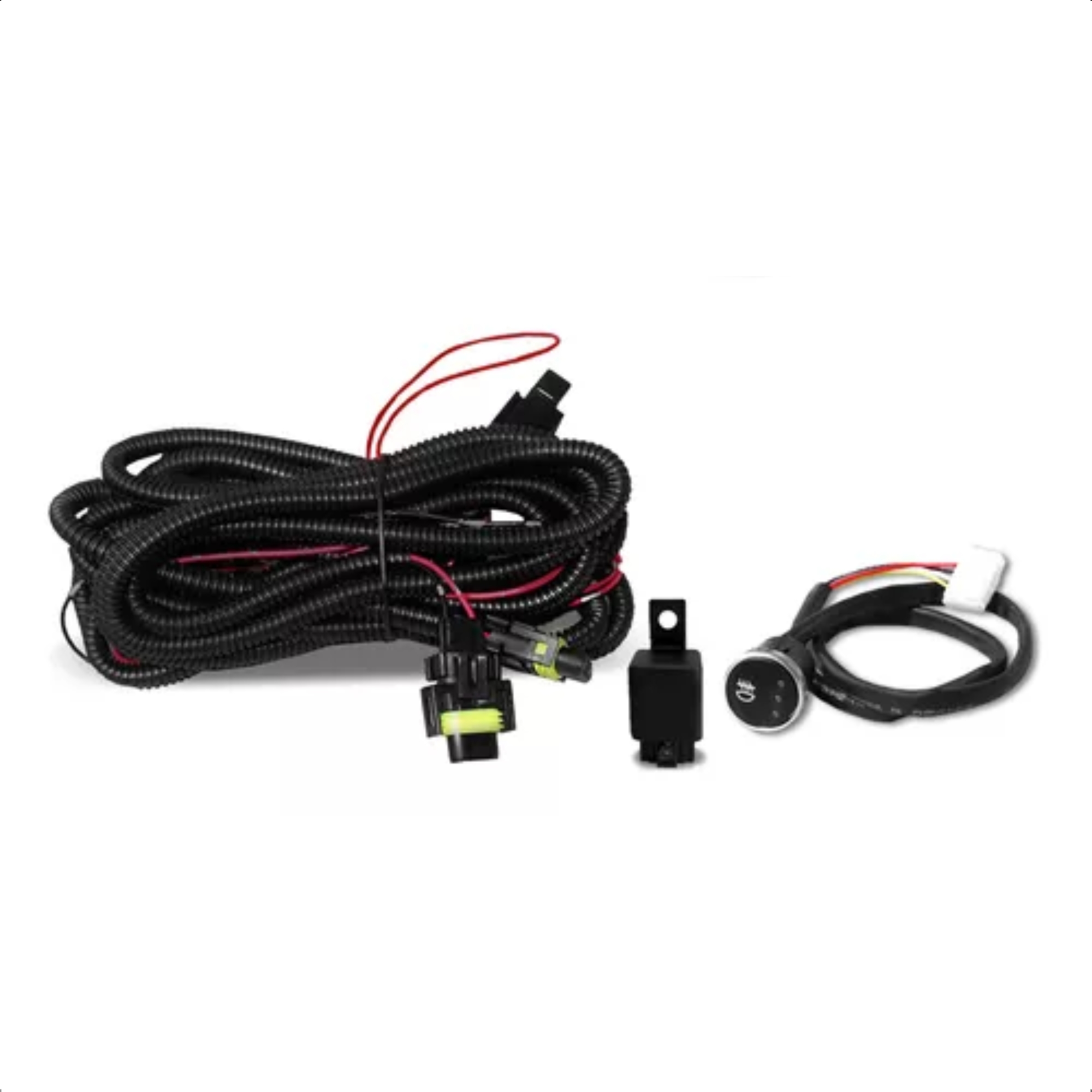 Kit Farol de Milha C3 2023 com Suporte Lente de Policabornato Botão Touch Suits - STS281