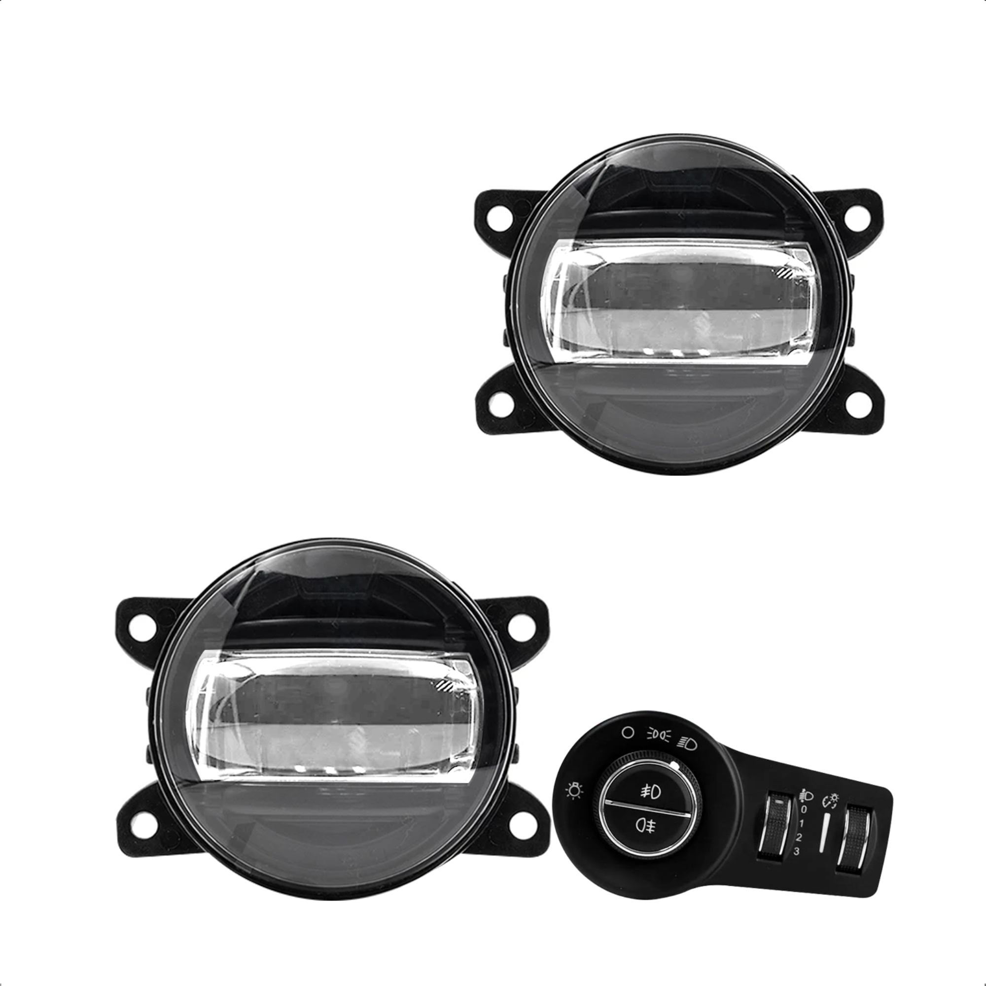 Kit Farol de Milha Renegade 2019 e 2020 Farol de Led Botão Modelo de Fábrica Suits - STS098JP