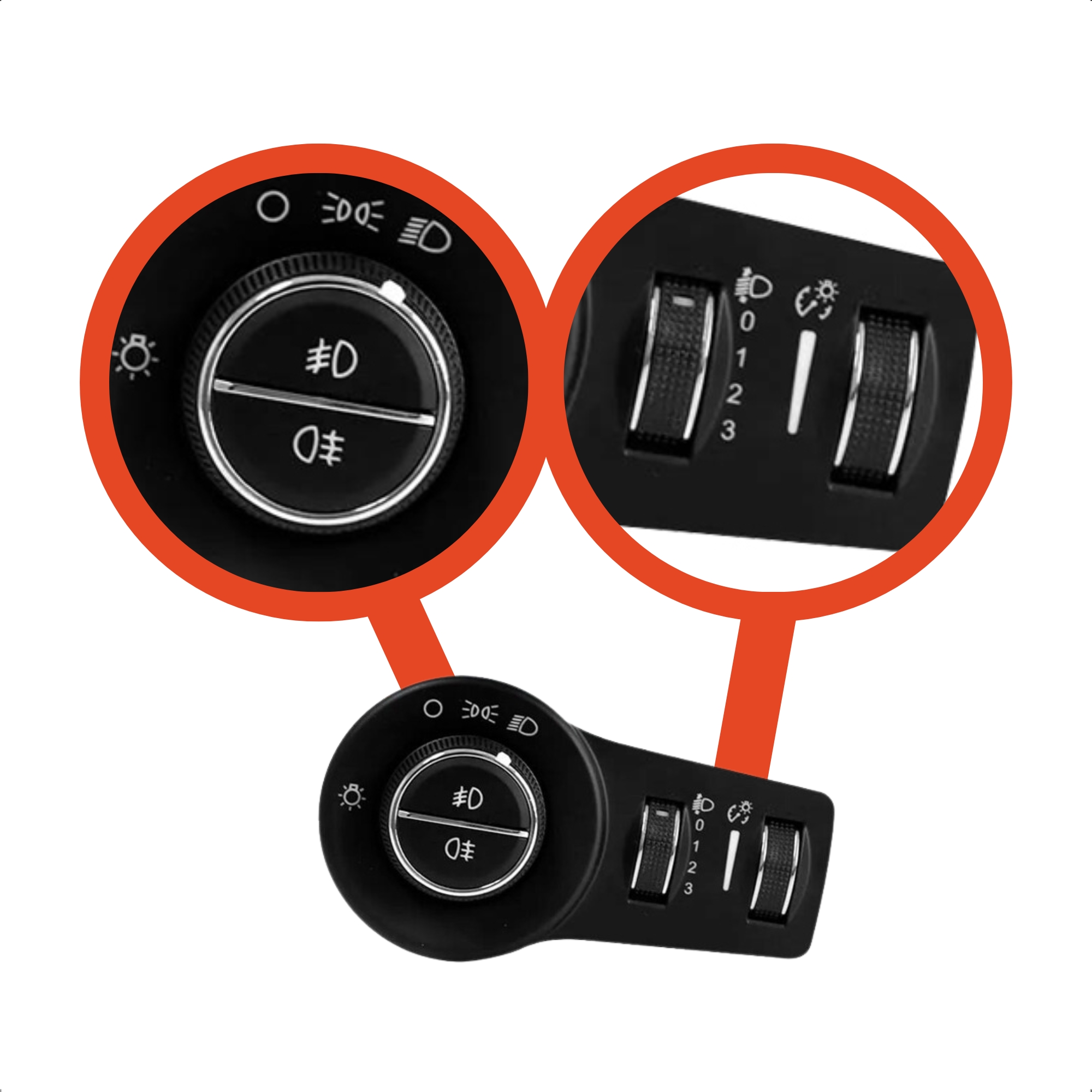 Kit Farol de Milha Renegade 2022 a 2024 Farol de Led com Botão Modelo Original Suits - STS101JP