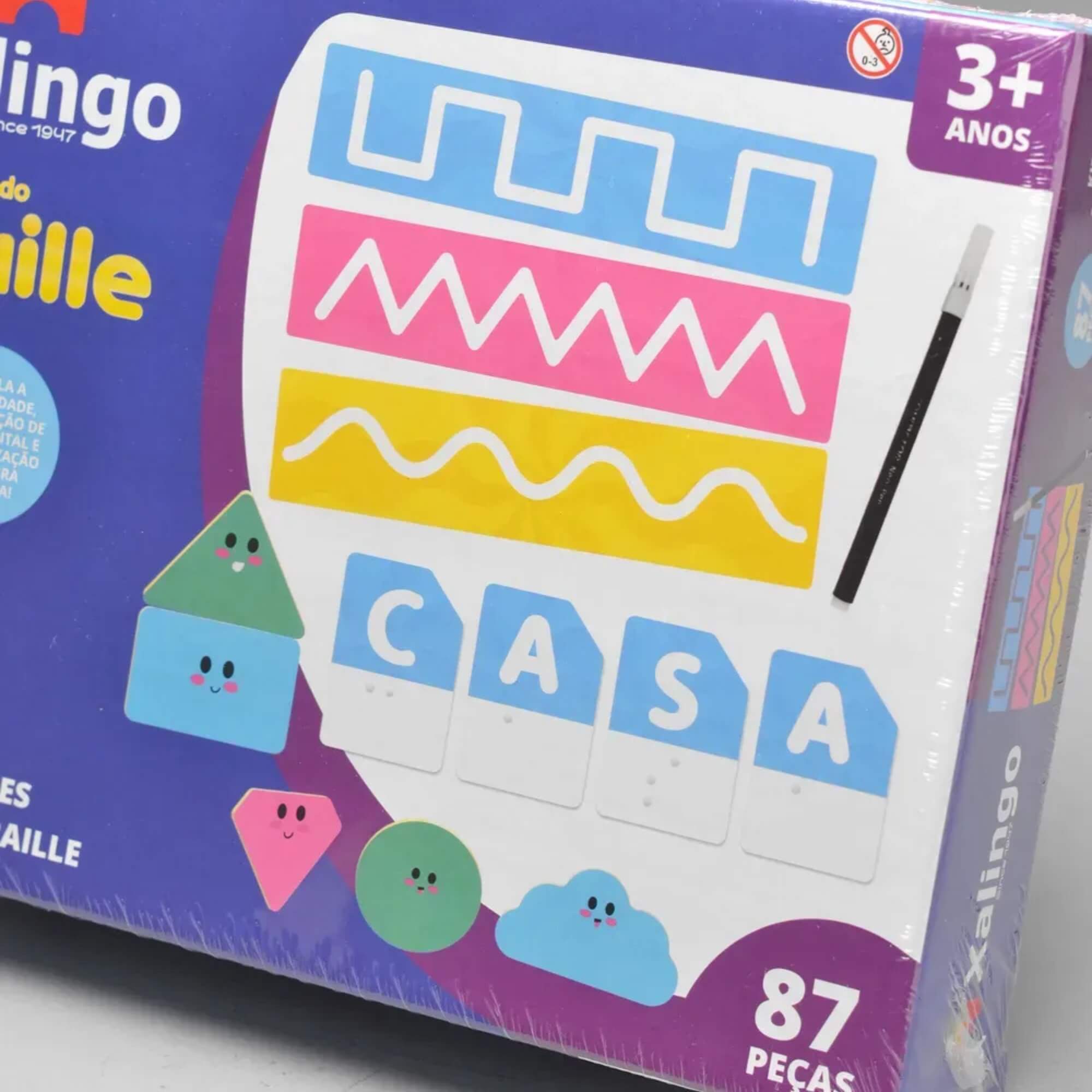 Brinquedo Kit de Atividades Aprendendo Braille 87 peças Xalingo - 17610