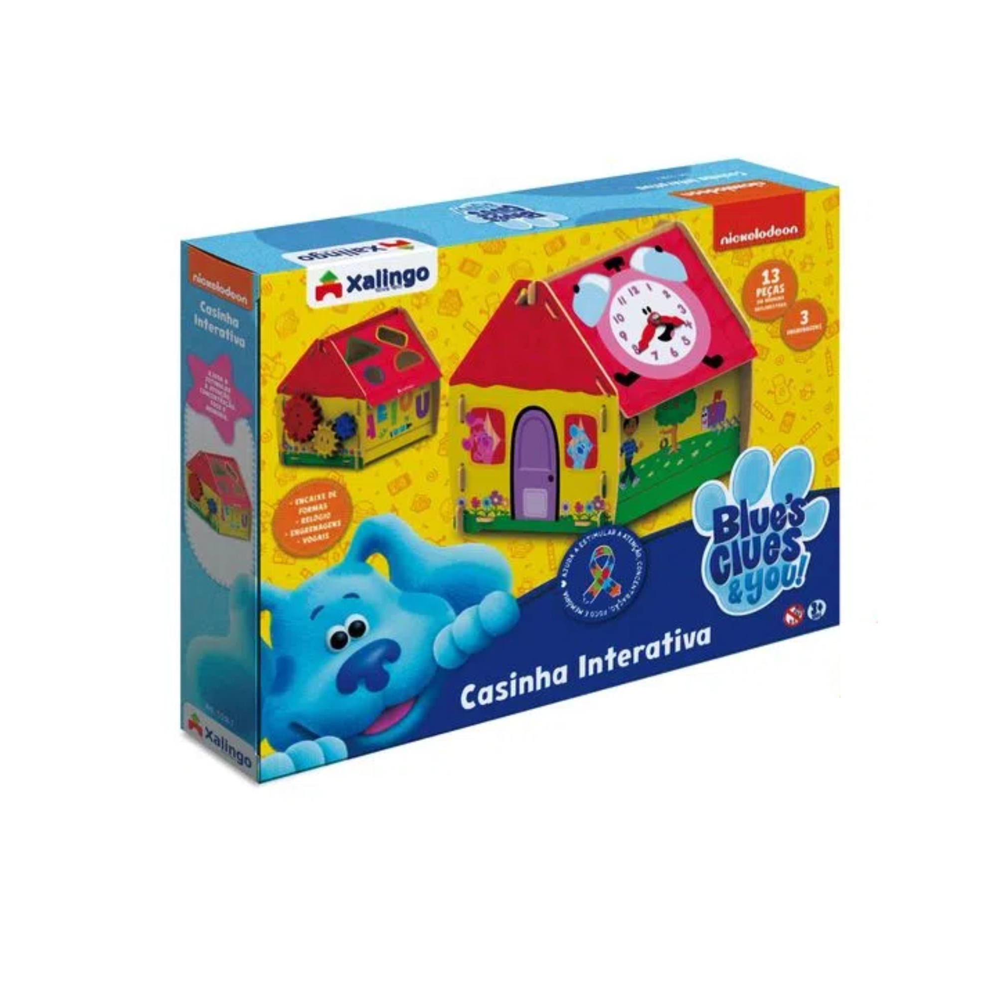 Brinquedo Casinha Interativa Blues Clues com 13 Peças Xalingo - 55387