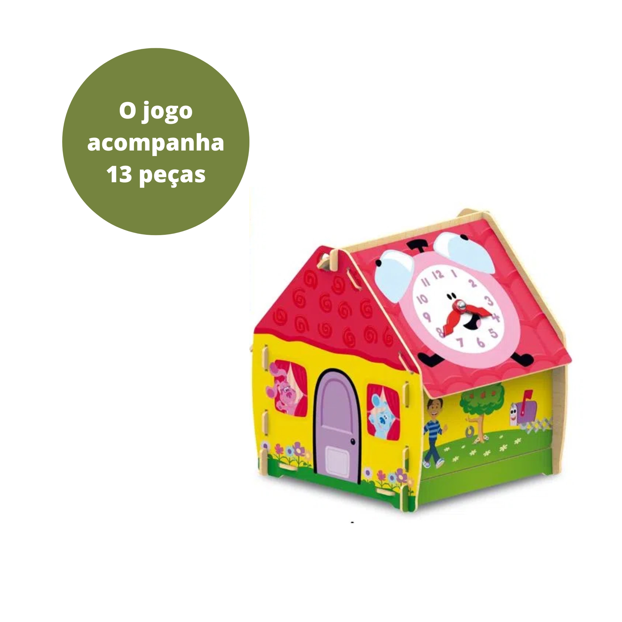 Brinquedo Casinha Interativa Blues Clues com 13 Peças Xalingo - 55387