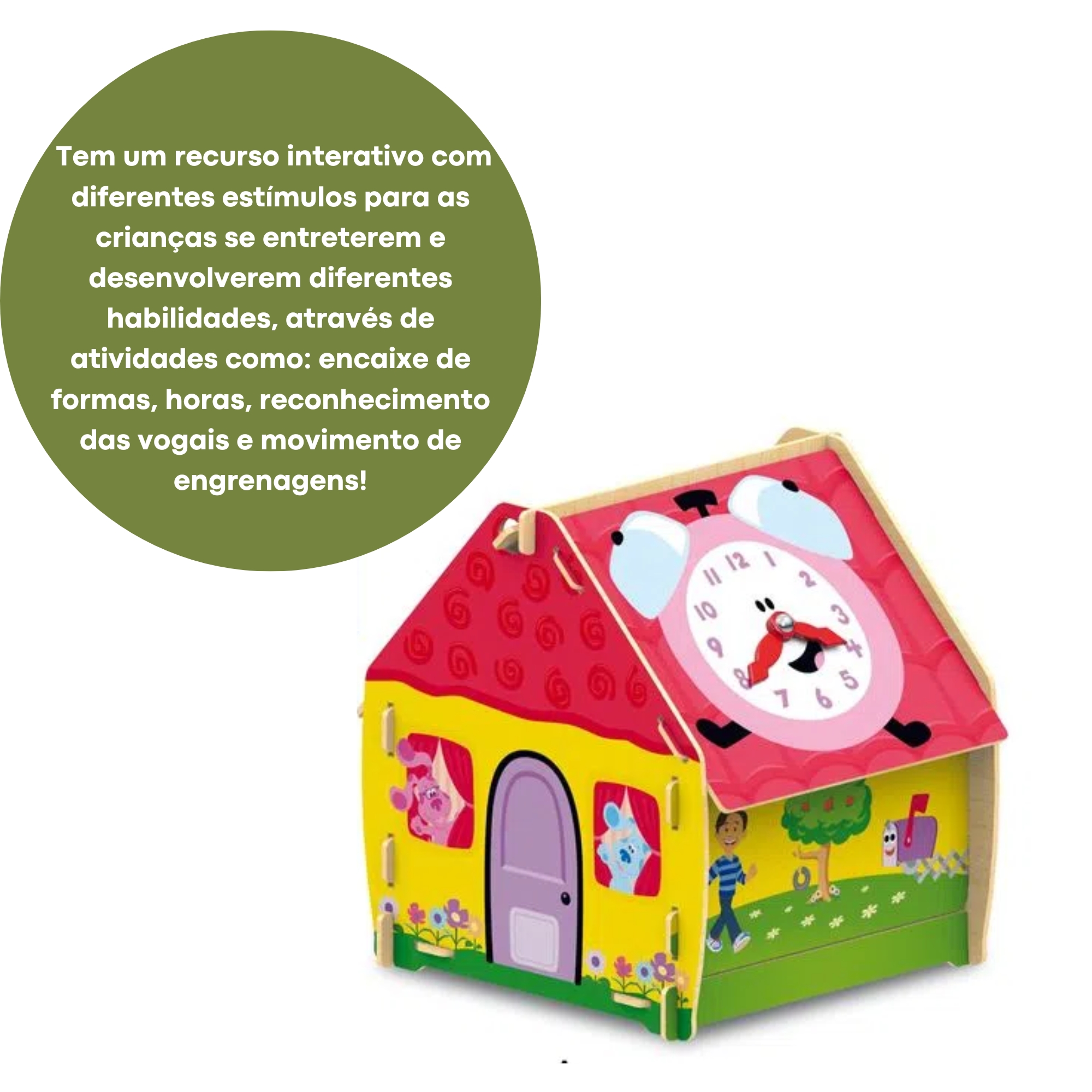 Brinquedo Casinha Interativa Blues Clues com 13 Peças Xalingo - 55387