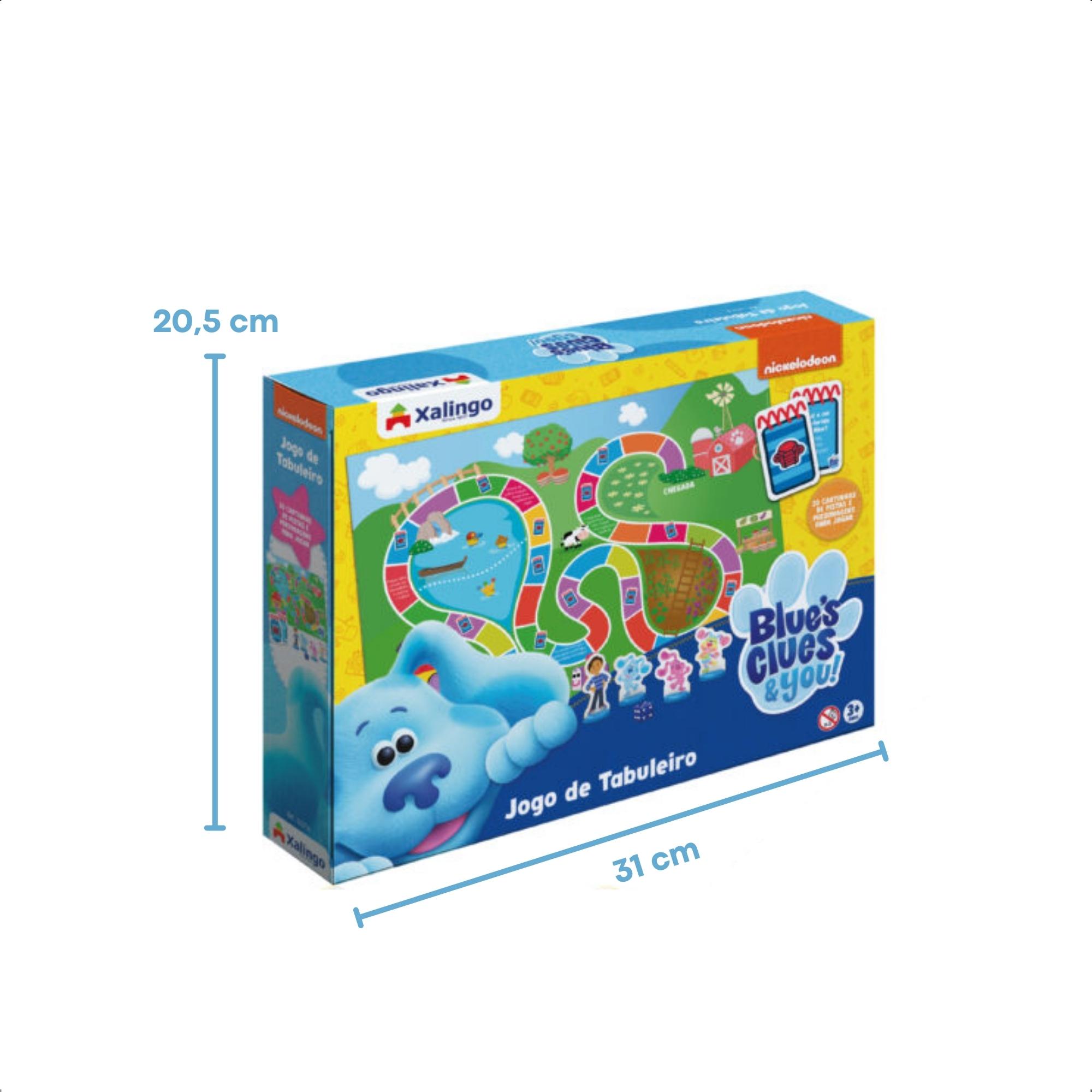 Jogo Brinquedo de Tabuleiro Blue's Clues 30 Peças Desenvolve Atenção Coordenação Xalingo 55398