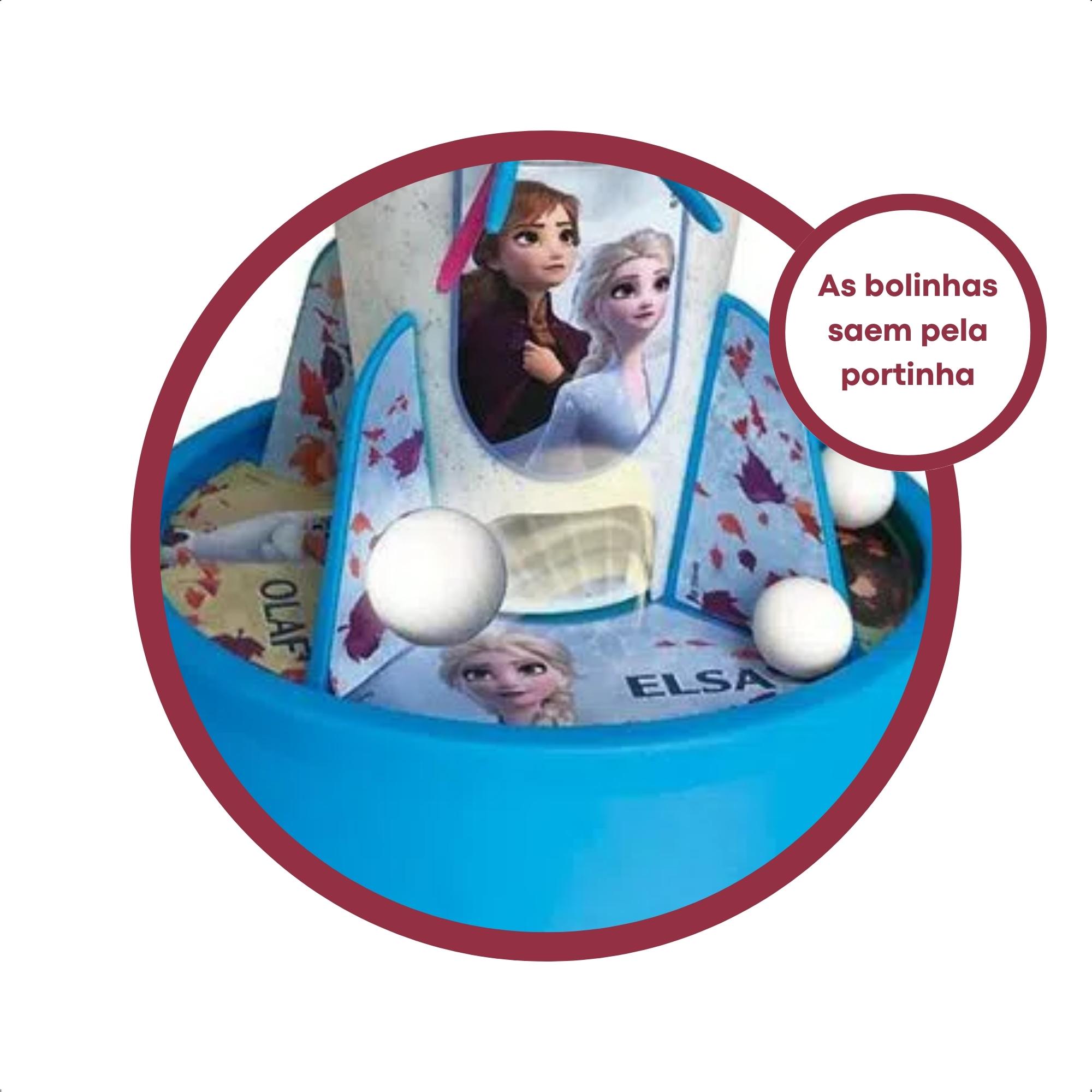 Brinquedo infantil Jogo Tira Vareta Frozen 2 em Plástico c/ Roleta e Bolinhas Elka - 1133