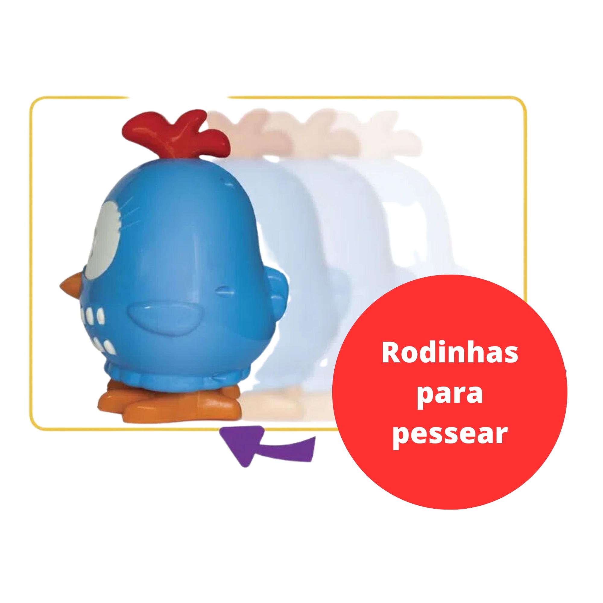 Brinquedo Boneca Galinha Pintadinha Mini Musical 20cm Plástico Rodinhas Elka - 1044