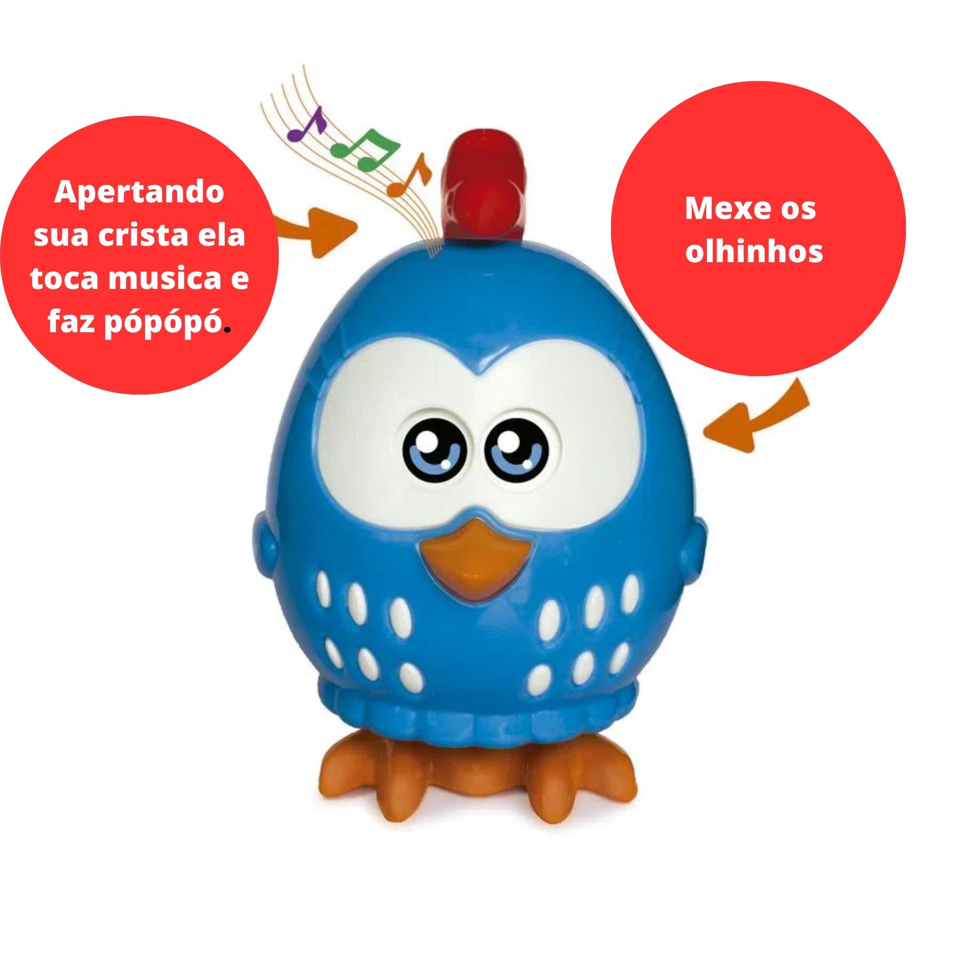 Brinquedo Boneca Galinha Pintadinha Mini Musical 20cm Plástico Rodinhas Elka - 1044