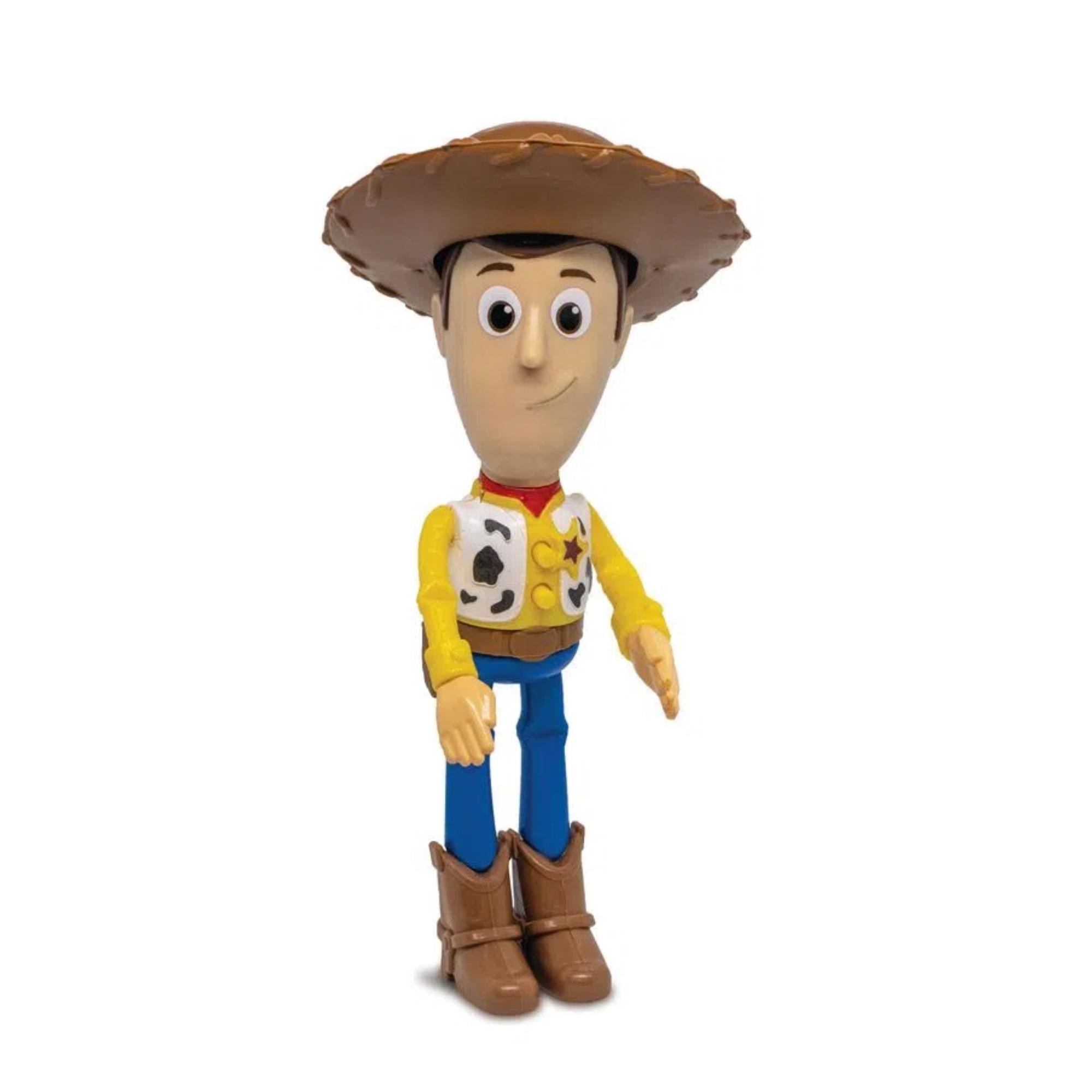 Brinquedo Boneco Articulado Woody Toy Story Com som, 26cm em Plástico Vinil + Acessórios-Elka-1134