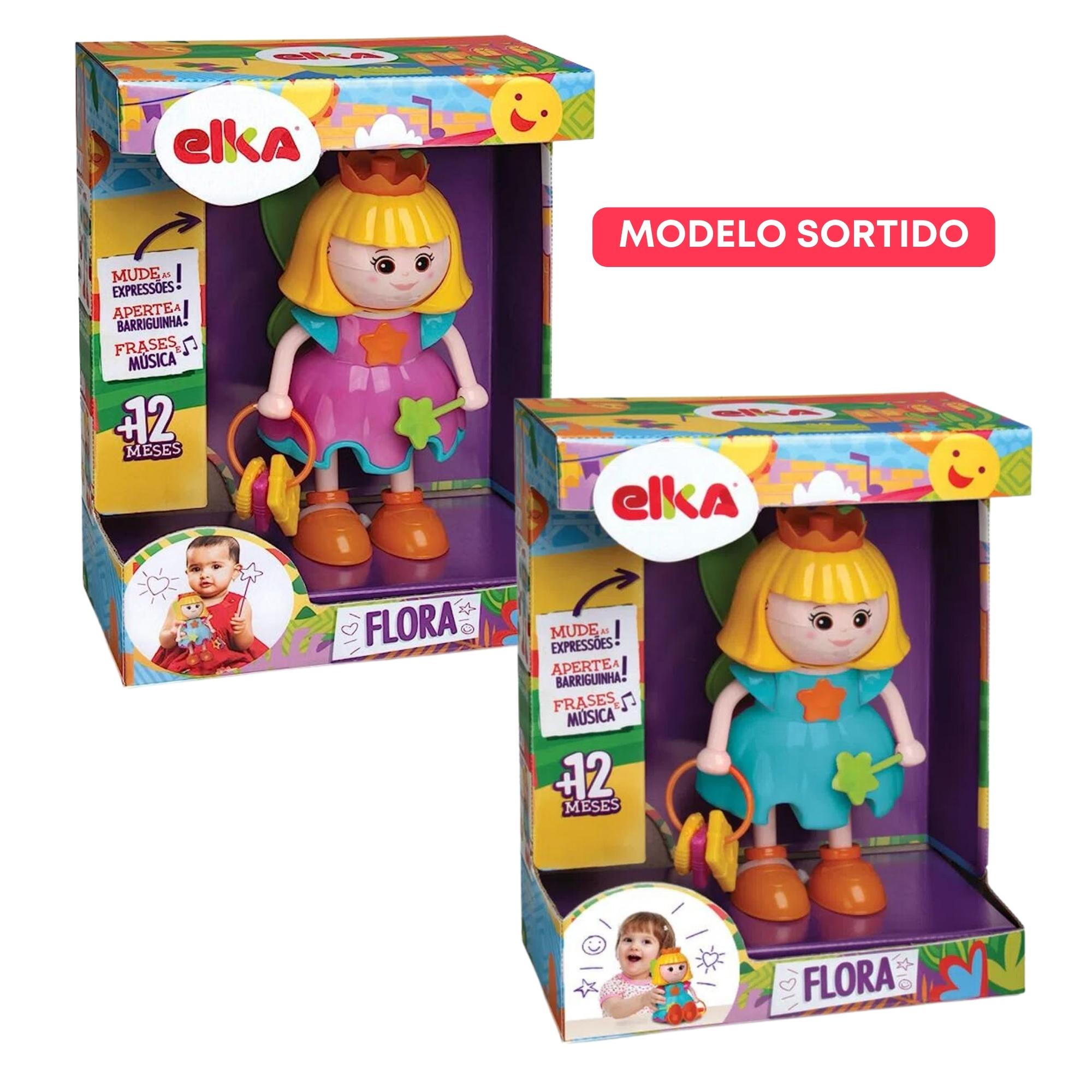 Brinquedo Sortido Boneca Som Flora Fadinha De Atividades 22 cm Articulada Muda Expressão Elka-750