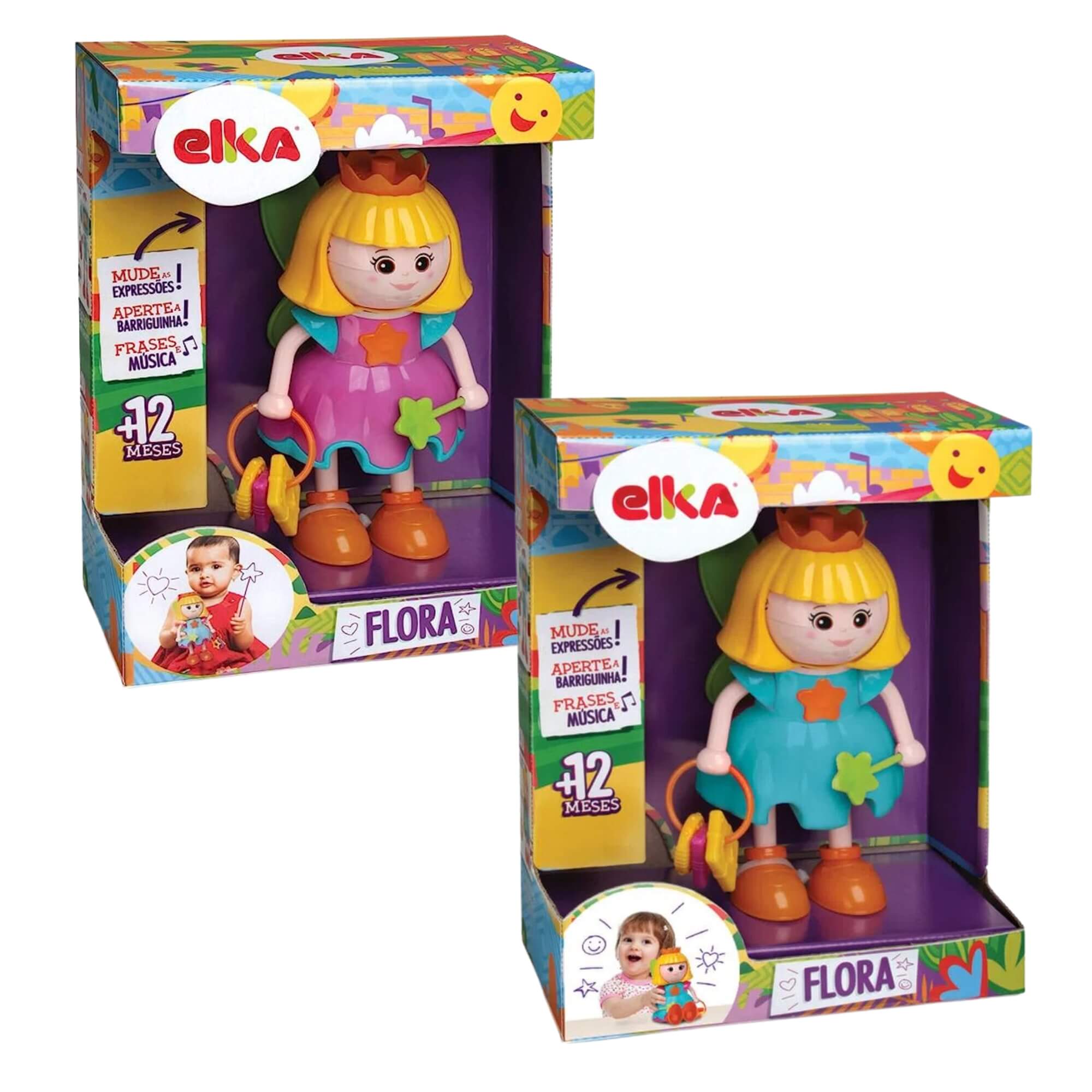 Brinquedo Sortido Boneca Som Flora Fadinha De Atividades 22 cm Articulada Muda Expressão Elka-750