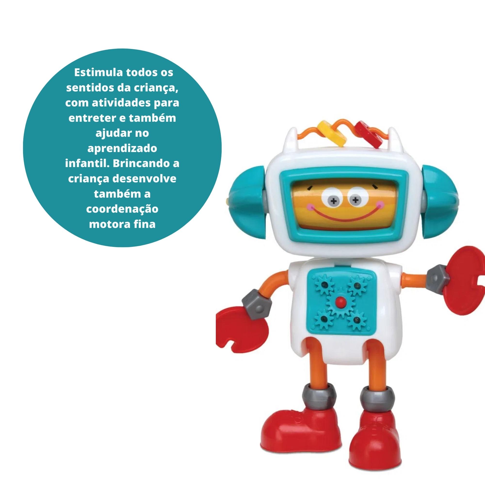 Brinquedo Infantil Roby Robô de Atividades 30cm em Plástico Elka - 671