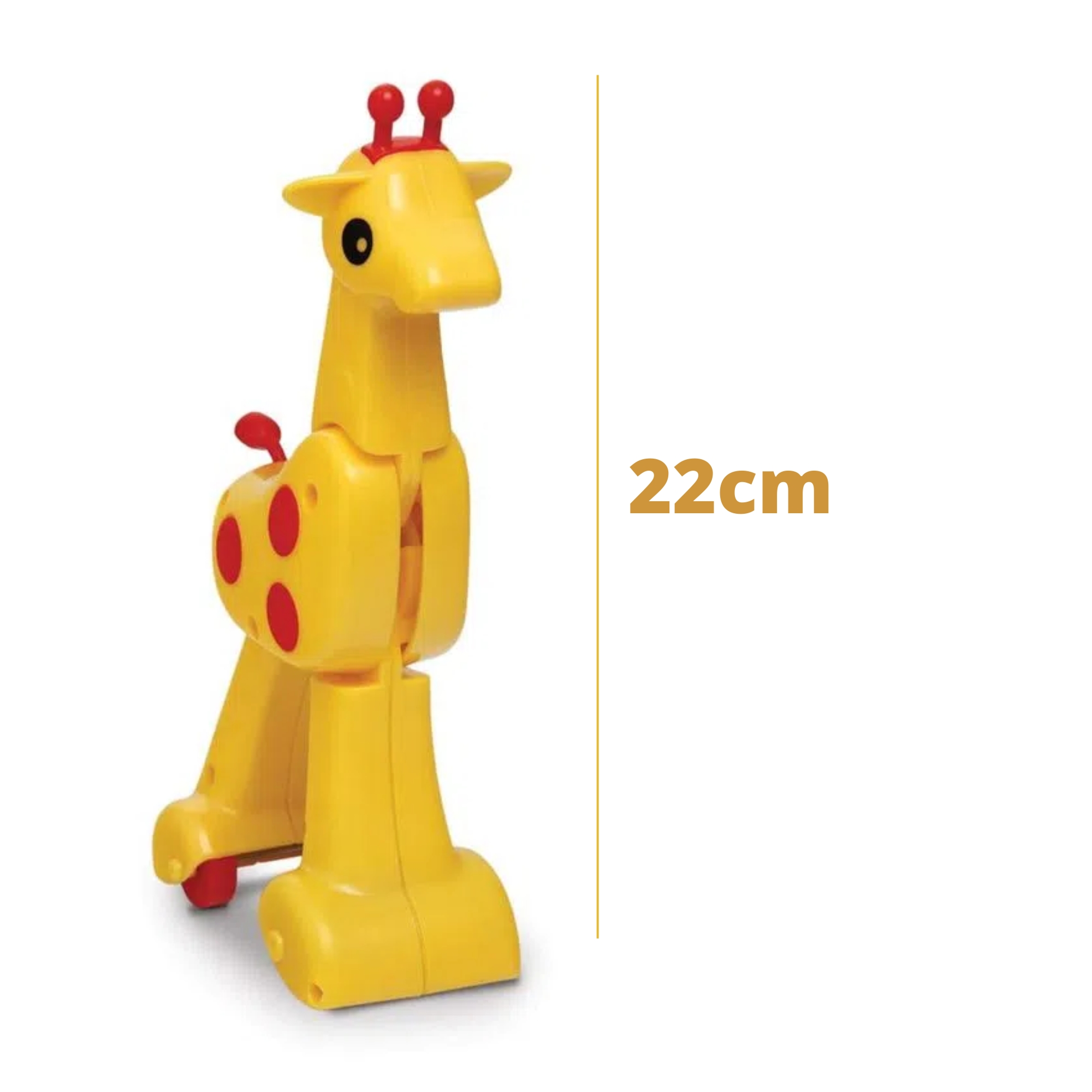 Brinquedo Infantil Coleção CoreCore Gina Girafa 22cm Bolinhas Vermelha Plástico Elka Brinq -286
