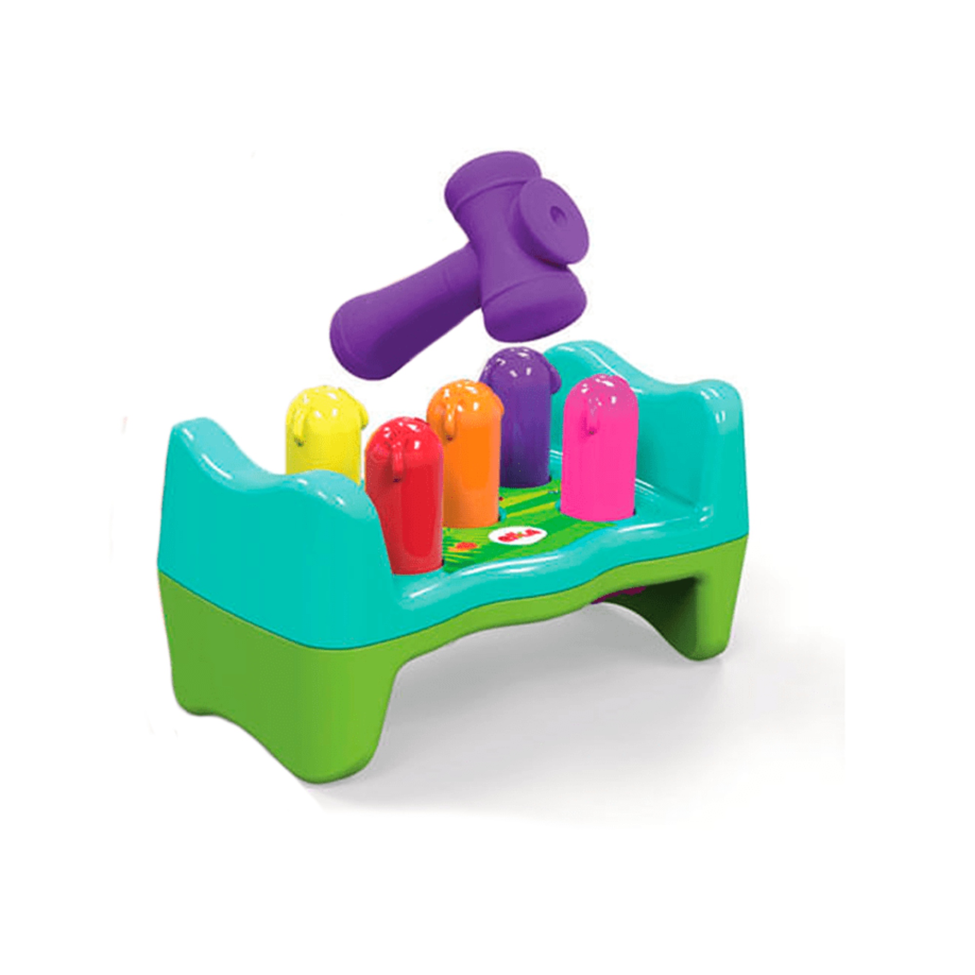 Brinquedo Infantil Martelinho Bate Rebate Minhoquinhas Plástico Desenvolve o Raciocínio Elka 1172