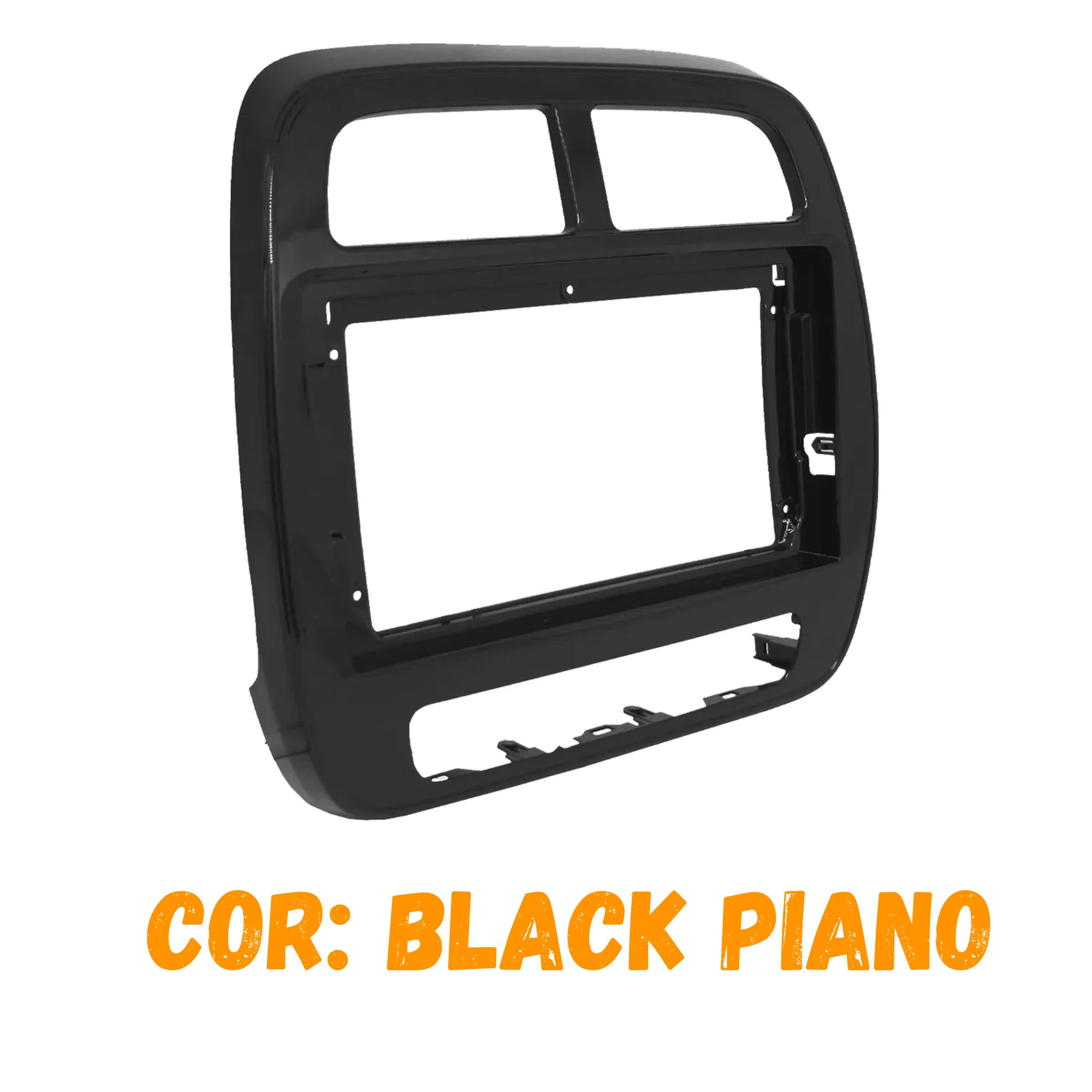 Moldura 9 Polegadas Kwid Black Piano Padrão Chinês Expex - EPX9RN005