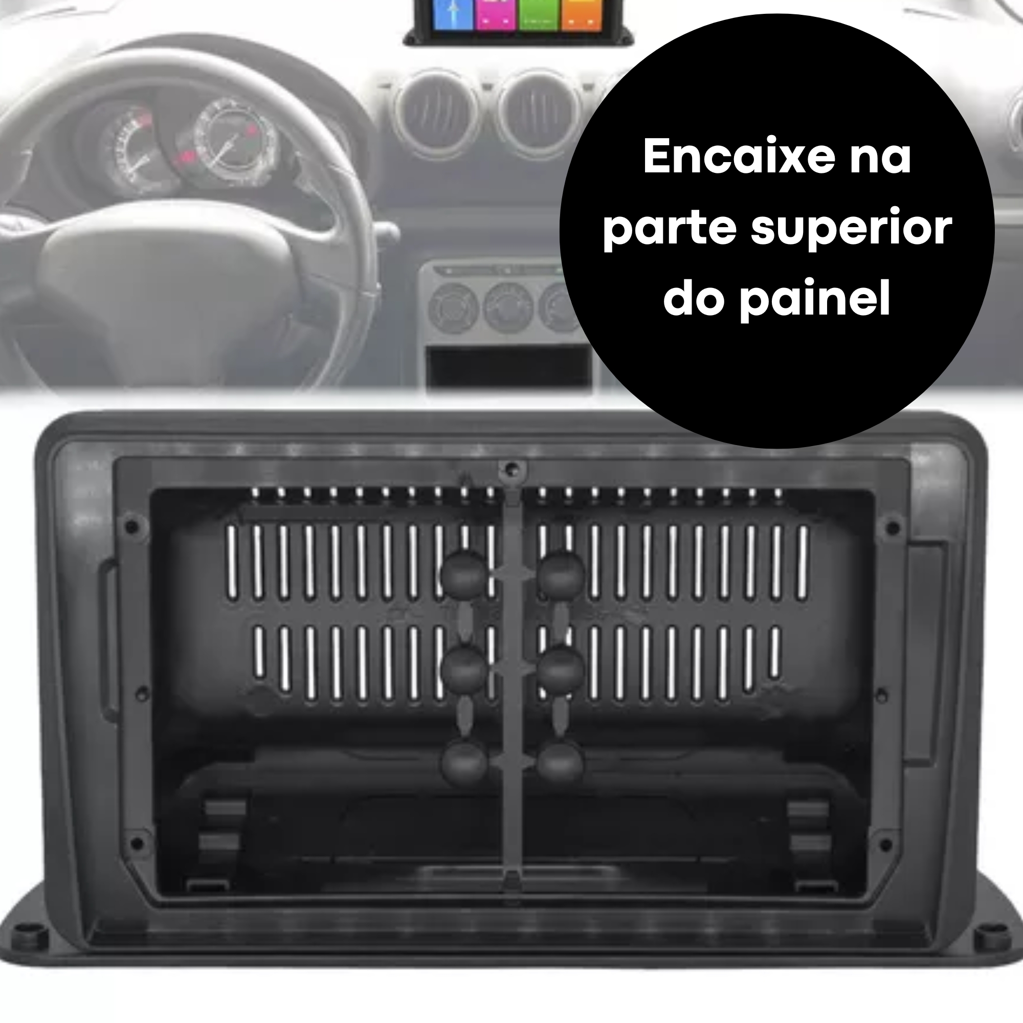 Moldura Adaptadora Universal Central Multimídia 9 Polegadas P/ Painel Plano Chinês Expex-EPX9UN003
