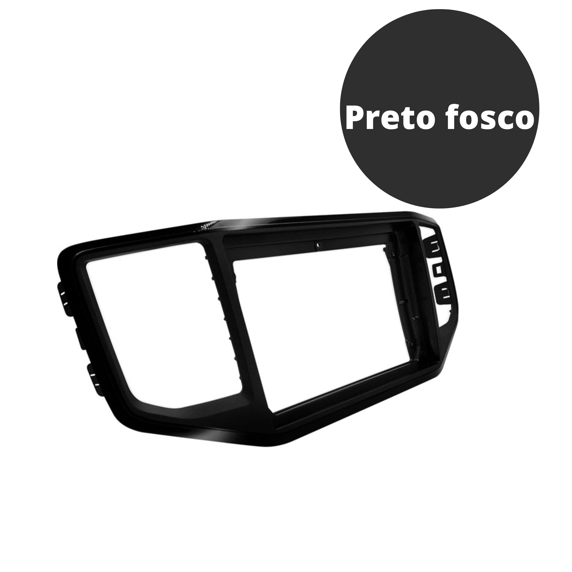 Moldura 9 Polegadas Amarok 2017 2018 2019 2020 2021 Preto Fosco Expex - EPX9VW003