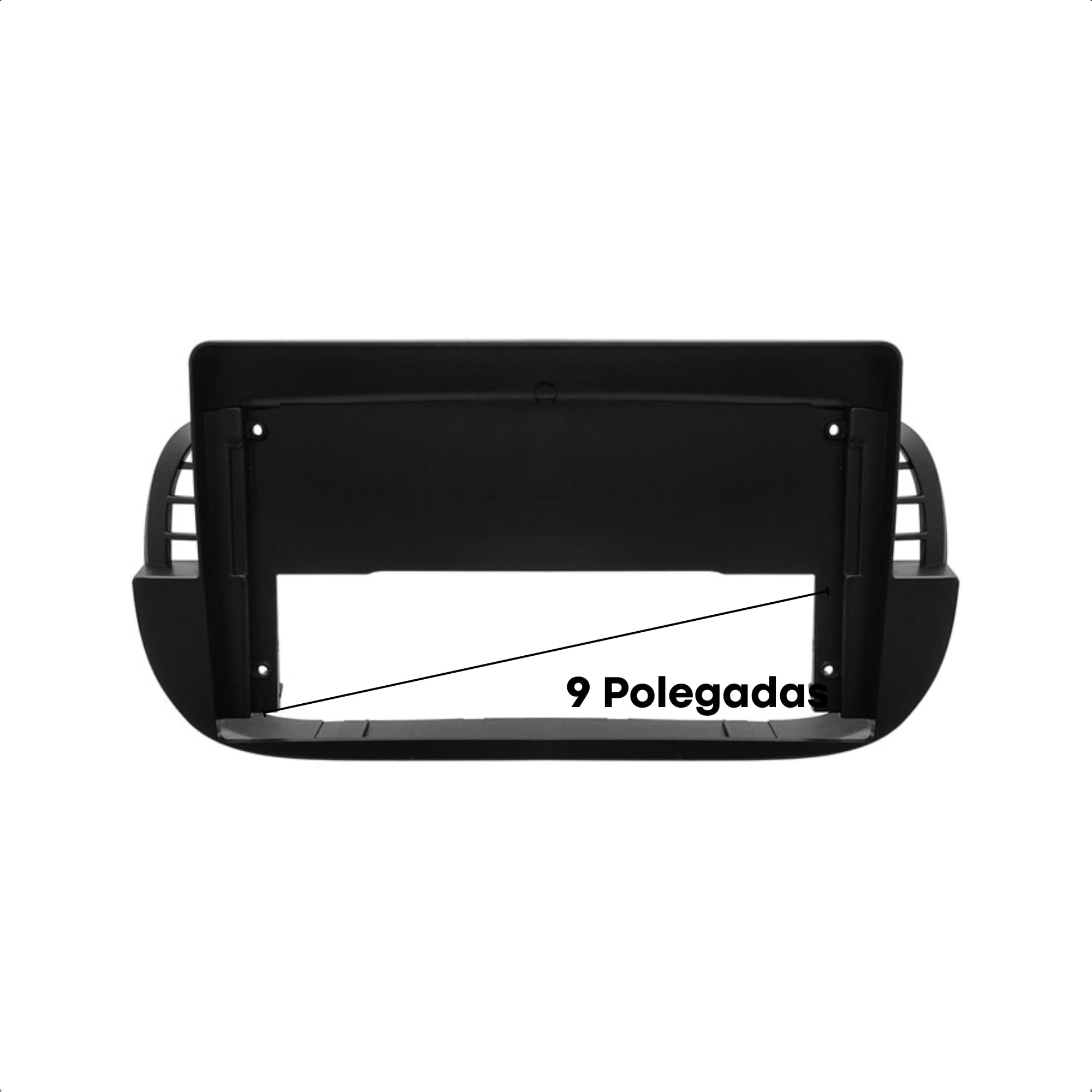 Moldura 9 Polegadas Fiat 500 2007 2008 2009 2010 2011 2012 2013 2014 Preto Fosco - Expex EPX9FT013