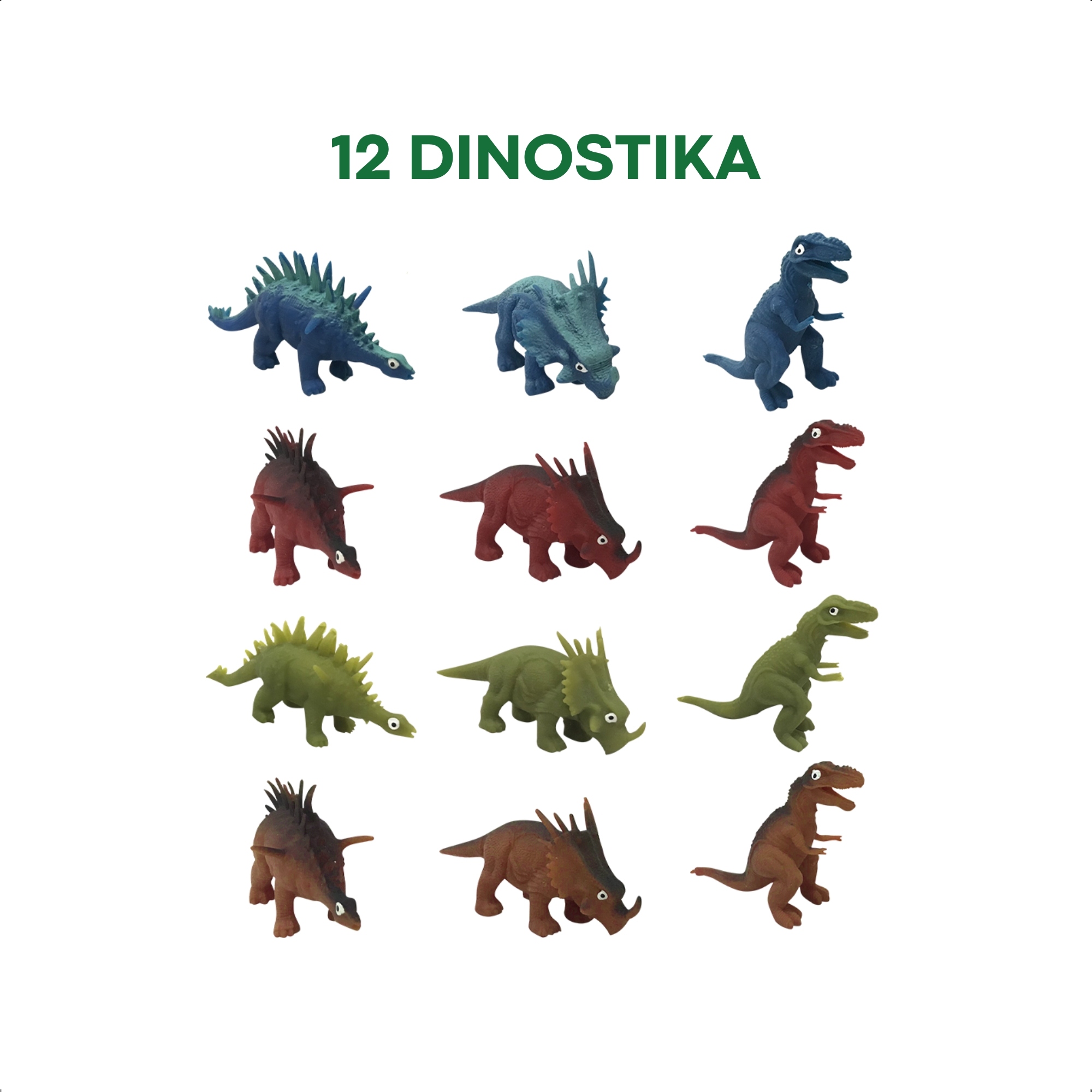 Brinquedo Sortido Dinostika Jurassic Fun Dinossauro que Estica Atóxico - Multikids BR1042