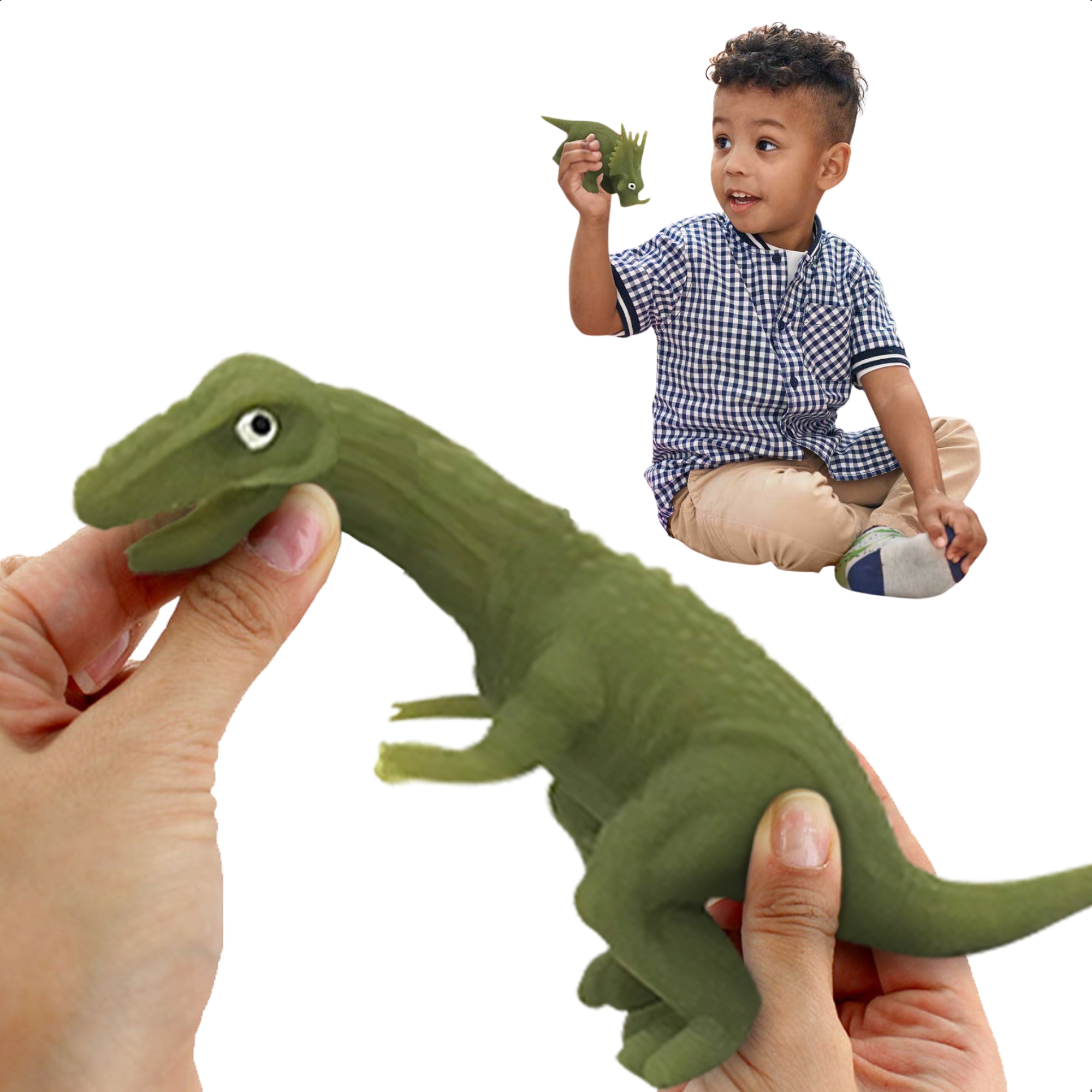 Brinquedo Sortido Dinostika Jurassic Fun Dinossauro que Estica Atóxico - Multikids BR1042