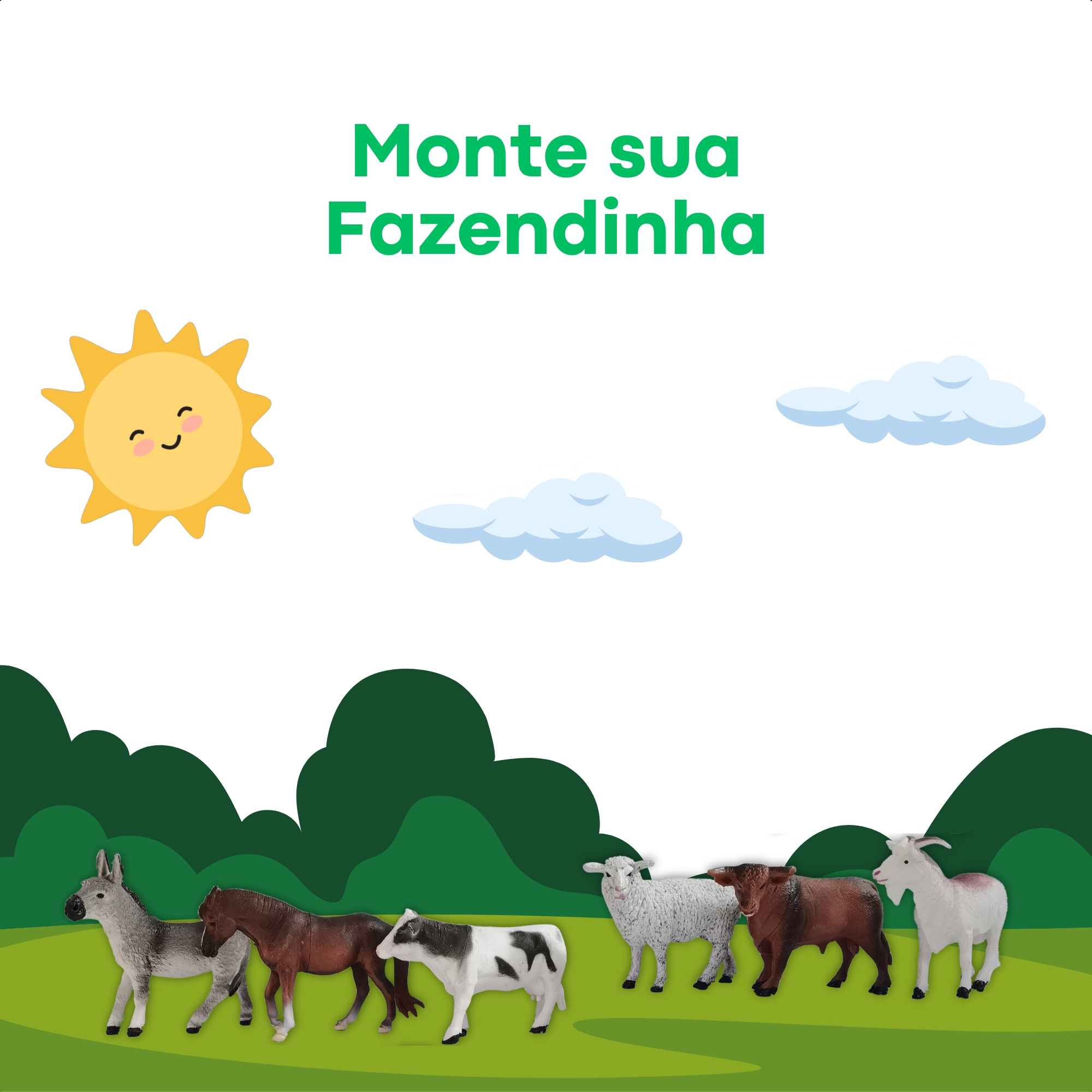 Brinquedo Pop Toys 1 Miniatura Fazendinha Sortidos Animais Colecionáveis Monte Sua Fazendinha - Multikids BR1878