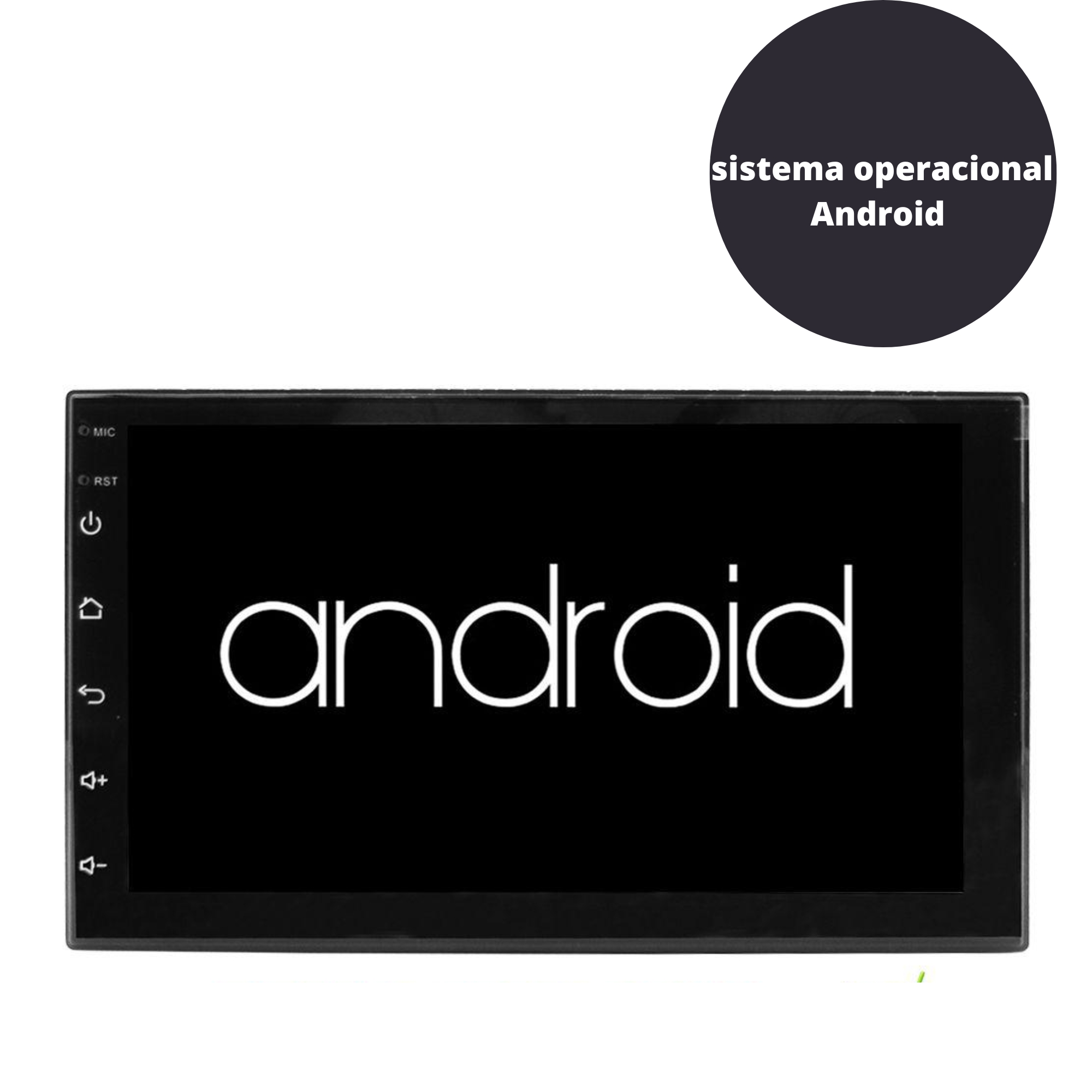 Central Multimídia 2 DIN Android 7 Polegadas Full Touch Gps Wi-Fi integrado H-Tech - HT-7023CA