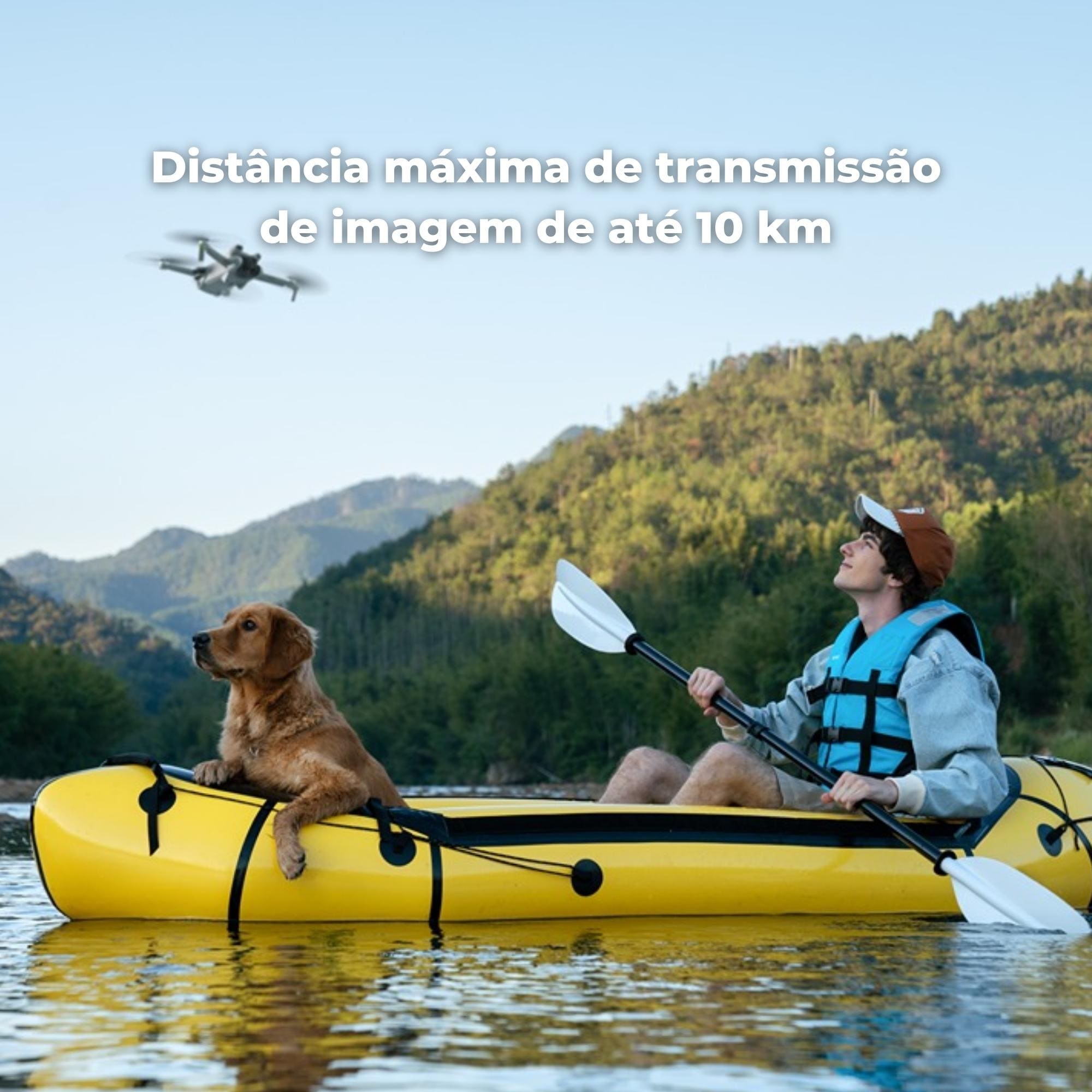 Drone DJI Mini 3 RCN1 Fly More Combo 10km Vídeo 31/51 Min Gravação Resistente Ventos-DJI DJI024