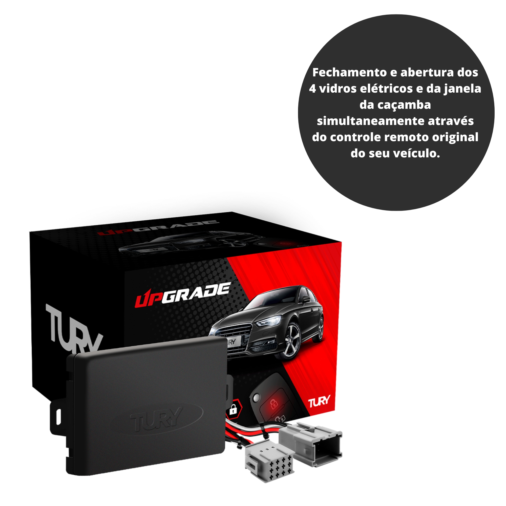 Modulo Automação Vidro Elétrico Carro Maverick 2022 2023 Plug And Play Tury - PRO4.105 LONG AD
