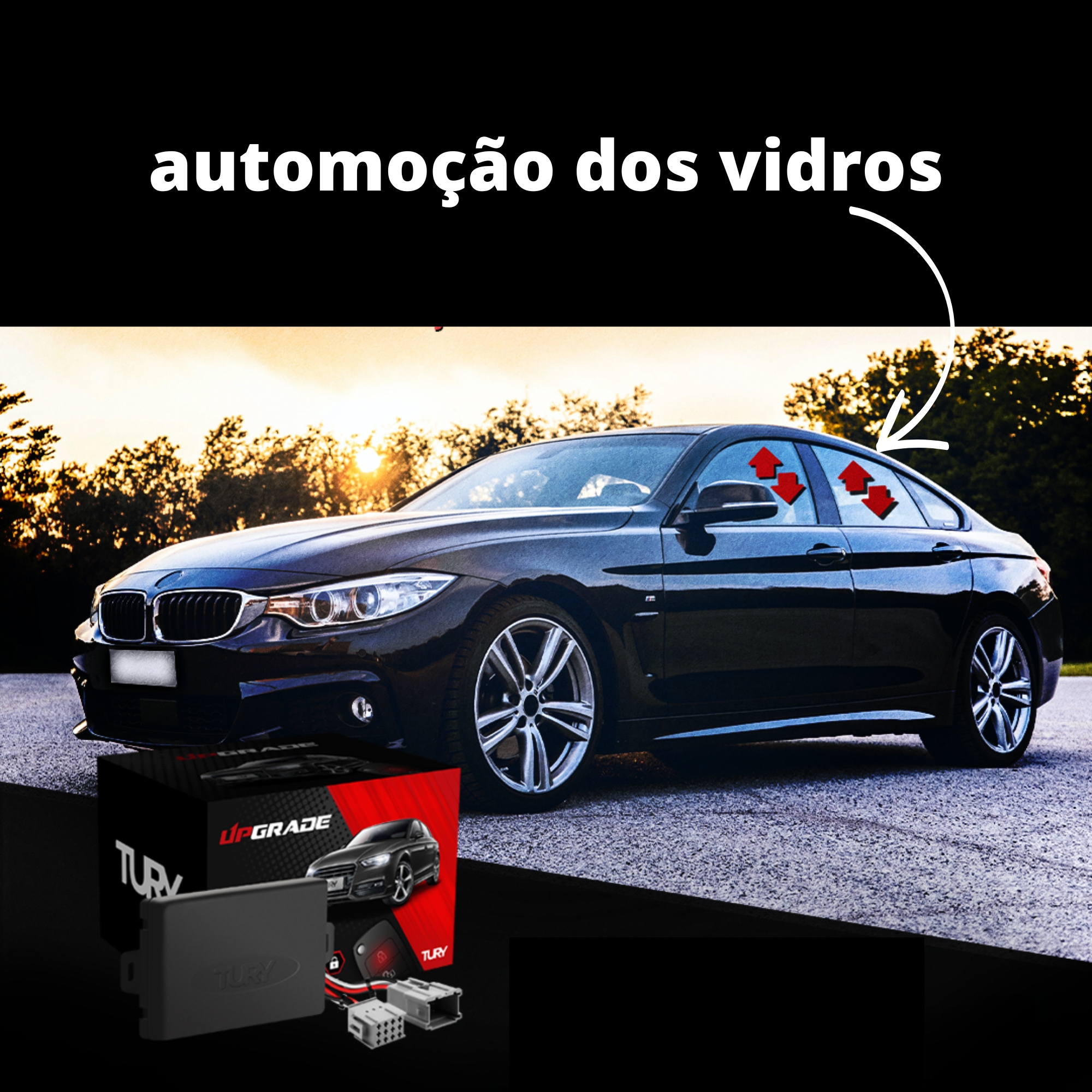 Modulo Automação Vidro Elétrico Carro Maverick 2022 2023 Plug And Play Tury - PRO4.105 LONG AD