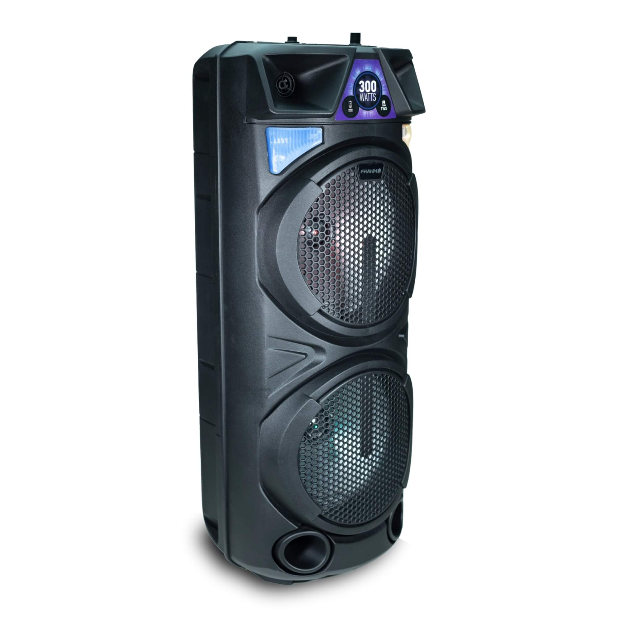 Caixa de Som Ativa 300W RMS Bluetooth Show de Luzes +7 Horas de Autonomia TF300 TWS Frahm - 32267