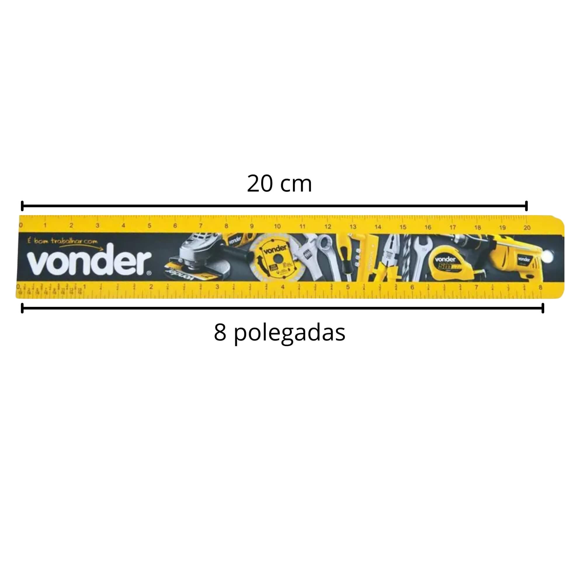 Régua PVC 20cm Vonder - 3868200000