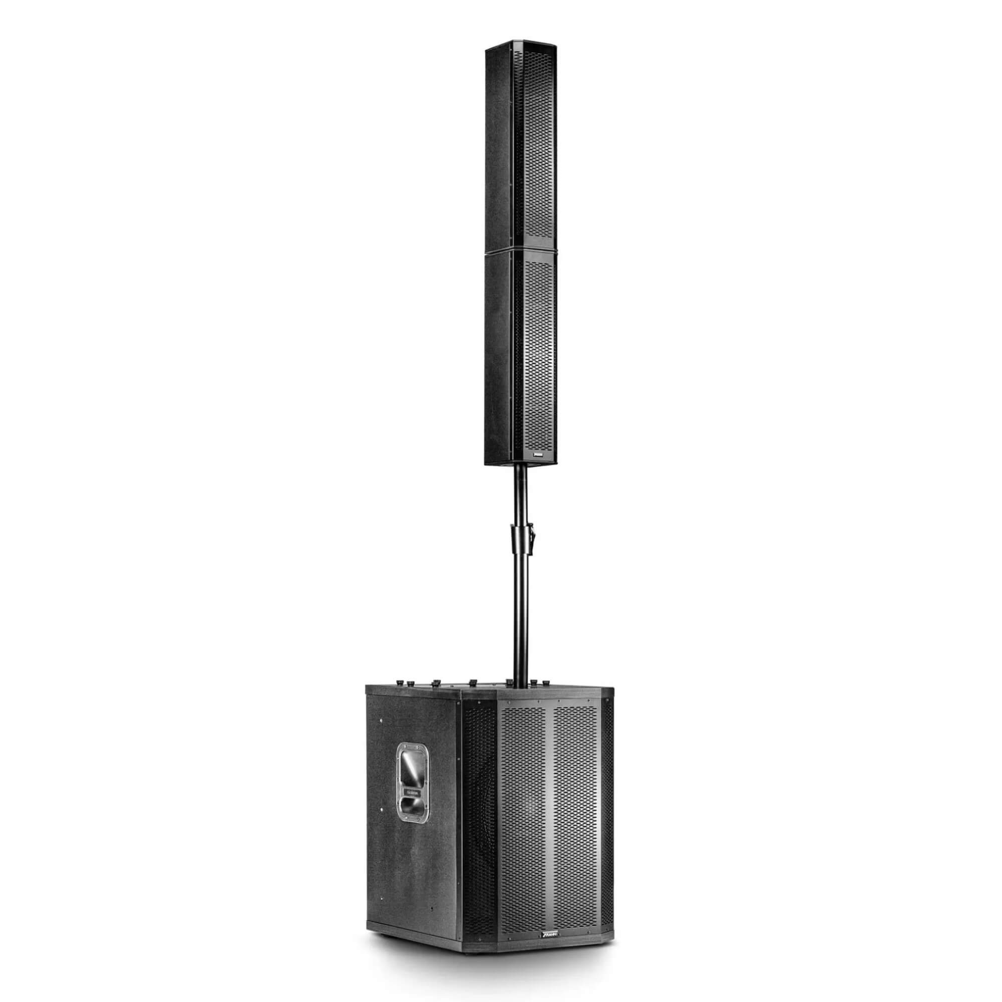 Sistema Caixa de Som 1000W RMS Torre PA Ativo Biampl. Sat/Sub. Bluetooth USB RCA Frahm GRT 15 APP 31624