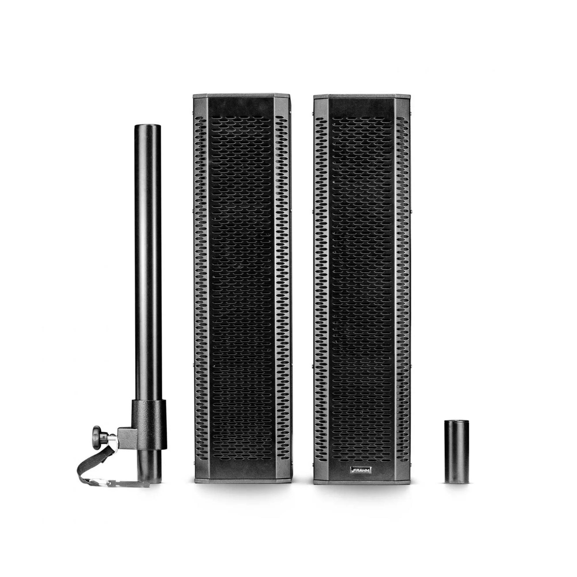 Sistema Caixa de Som 1000W RMS Torre PA Ativo Biampl. Sat/Sub. Bluetooth USB RCA Frahm GRT 15 APP 31624