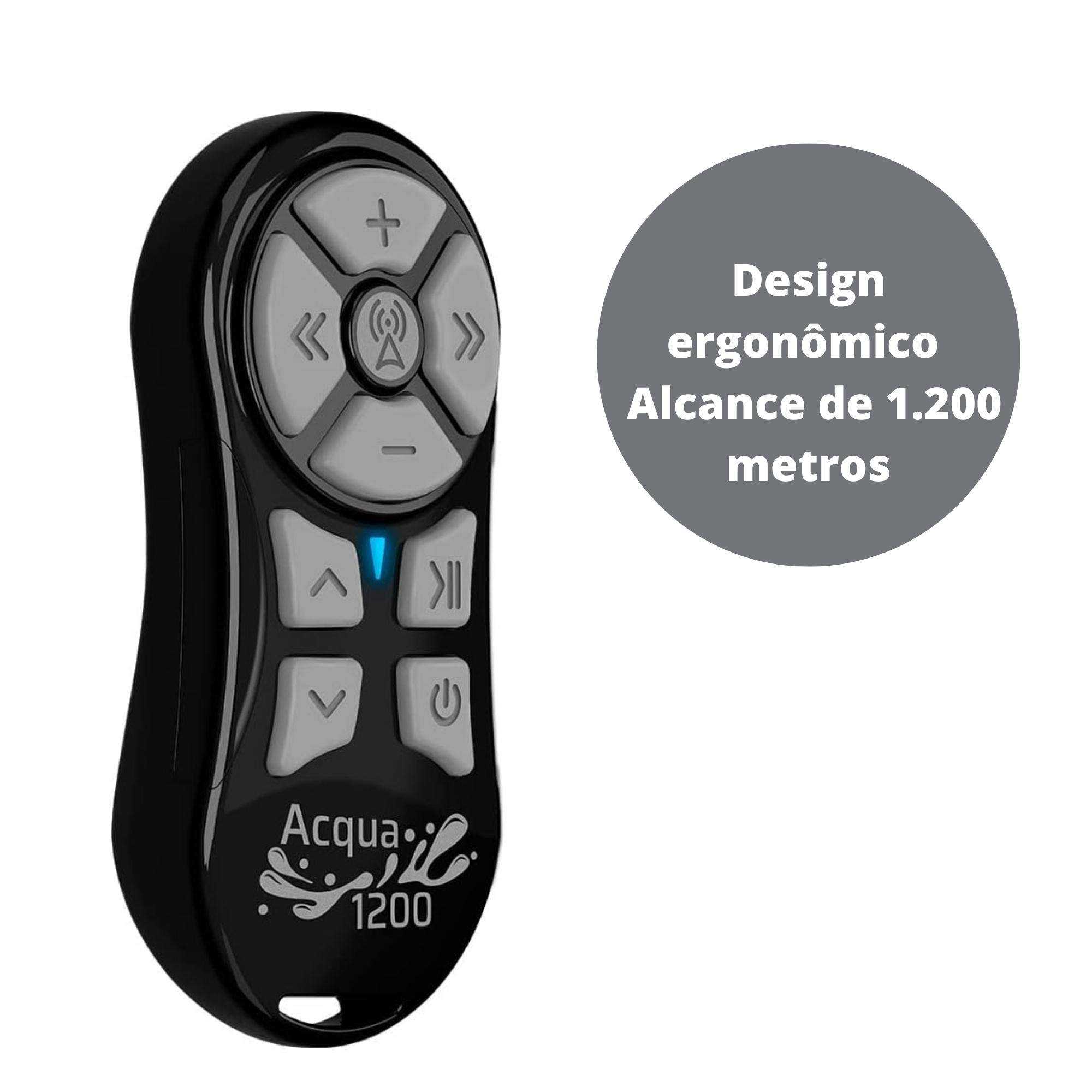 Controle de Longa Distancia Acqua Universal Alcance De1.200 Metros Preto JFA